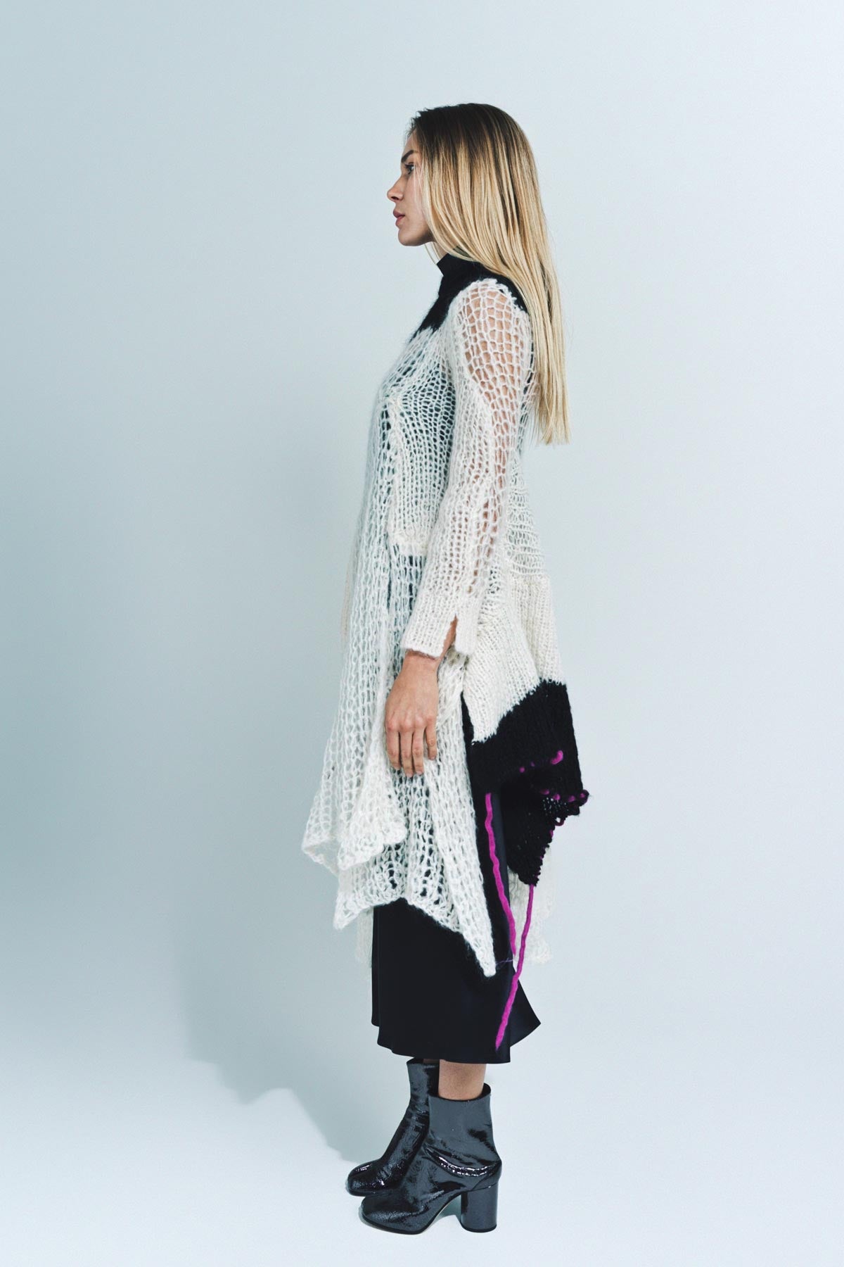 SACAI | WOOL MOHAIR KNIT DRESS - MAXFIELD LA