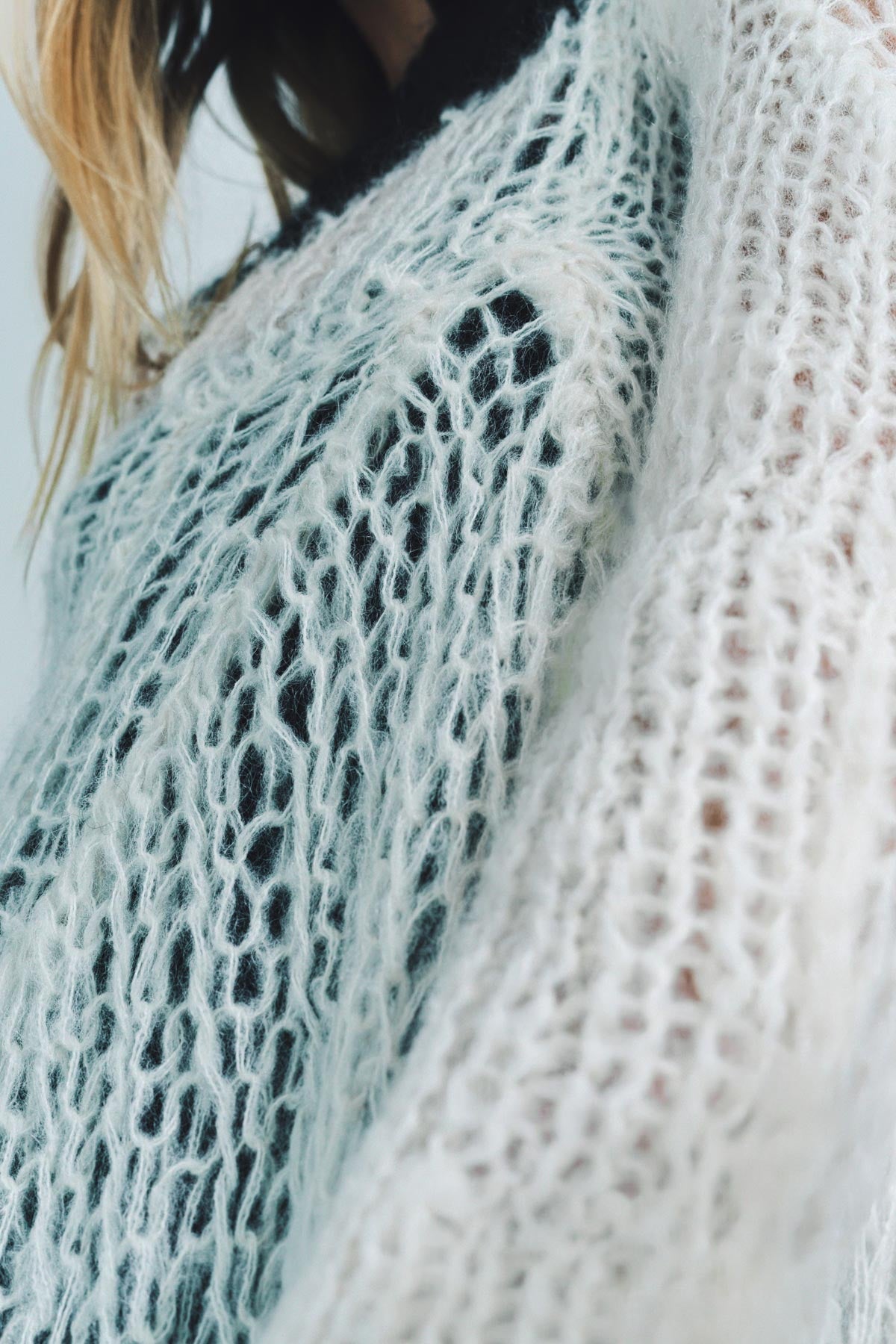 SACAI | WOOL MOHAIR KNIT DRESS - MAXFIELD LA