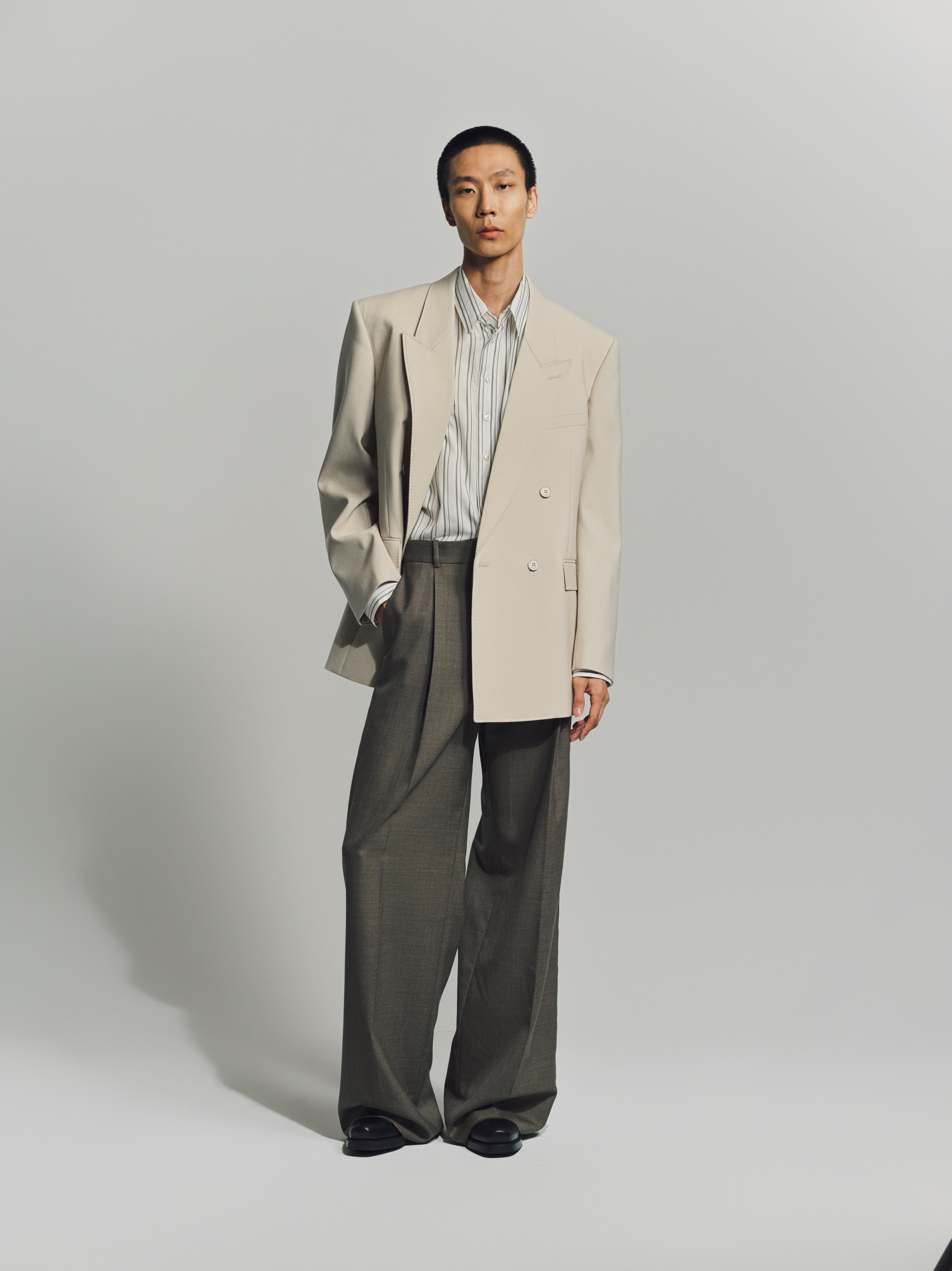 SAINT LAURENT | WIDE-LEG PANTS IN WOOL