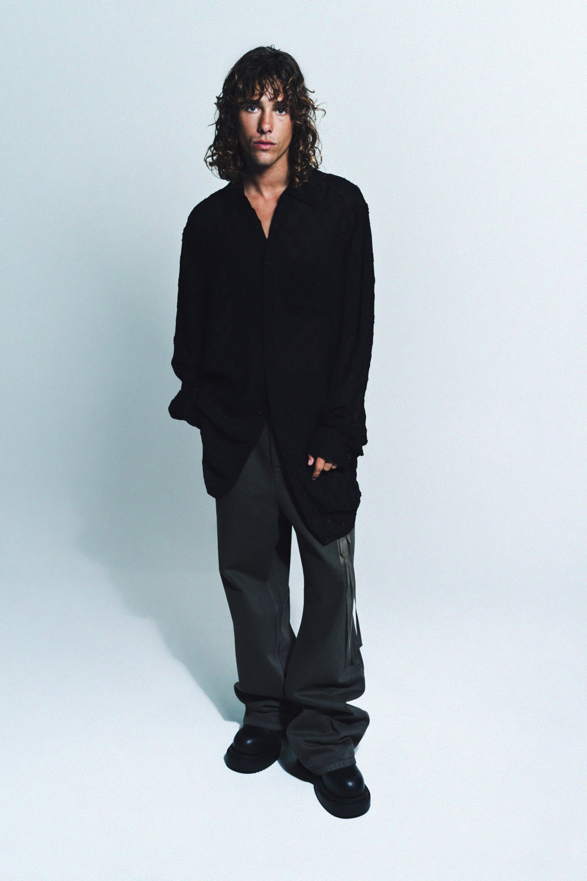 ANN DEMEULEMEESTER | VALERE LONG RELAXED POCKET SHIRT - MAXFIELD LA
