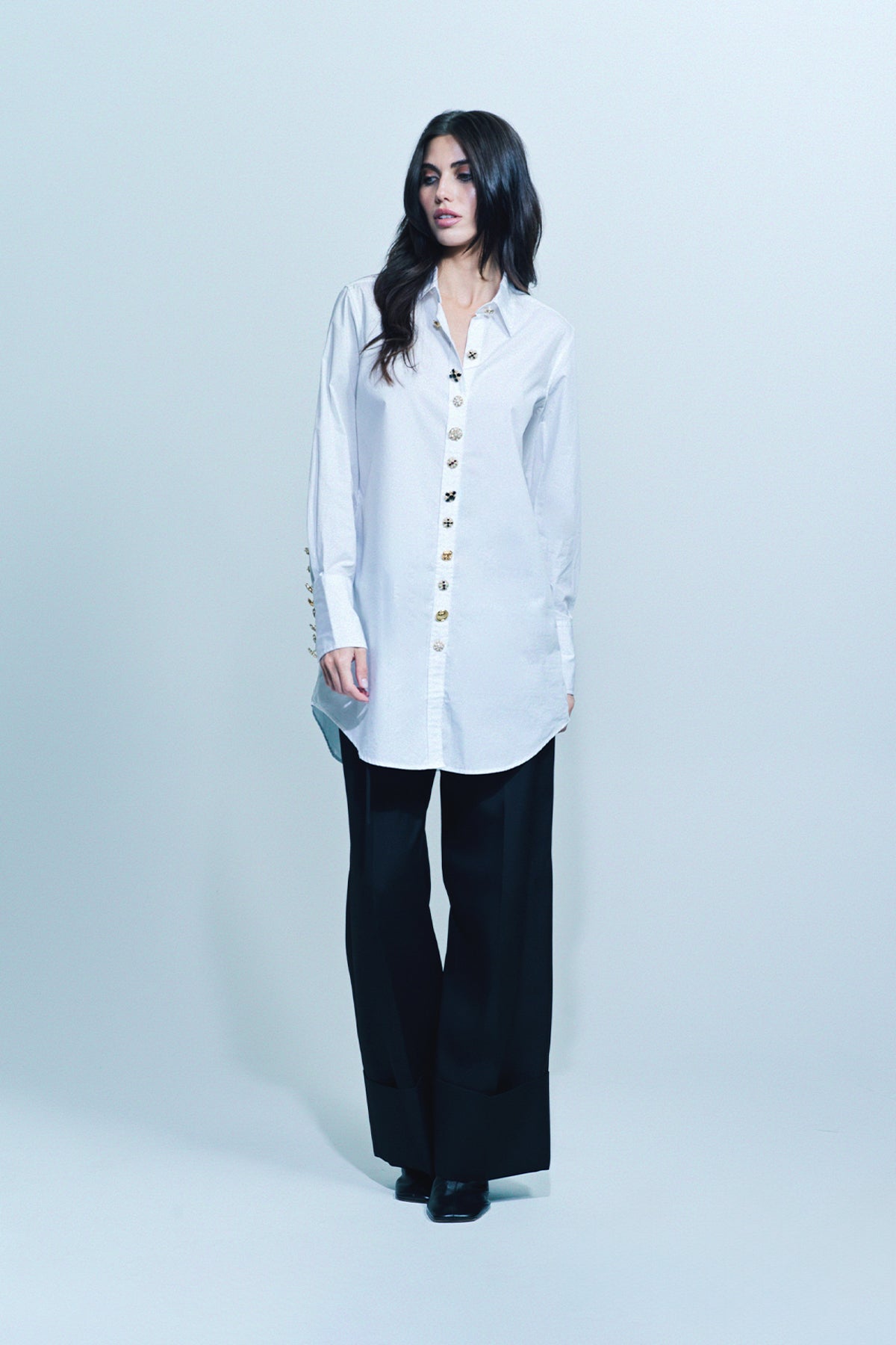 LIBERTINE | ‘BUTTON LUXE’ LONG CLASSIC SHIRT - MAXFIELD LA