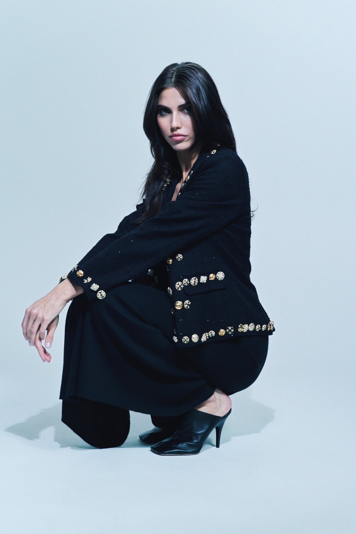 LIBERTINE | ‘BUTTON LUXE’ LONG SLEEVE SHORT JACKET - MAXFIELD LA