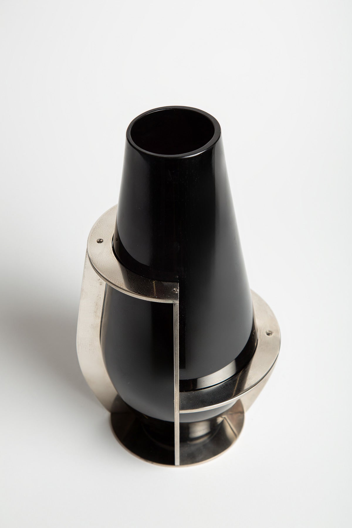 JEAN BORIS-LACROIX | 1930's BLACK OPALINE VASE