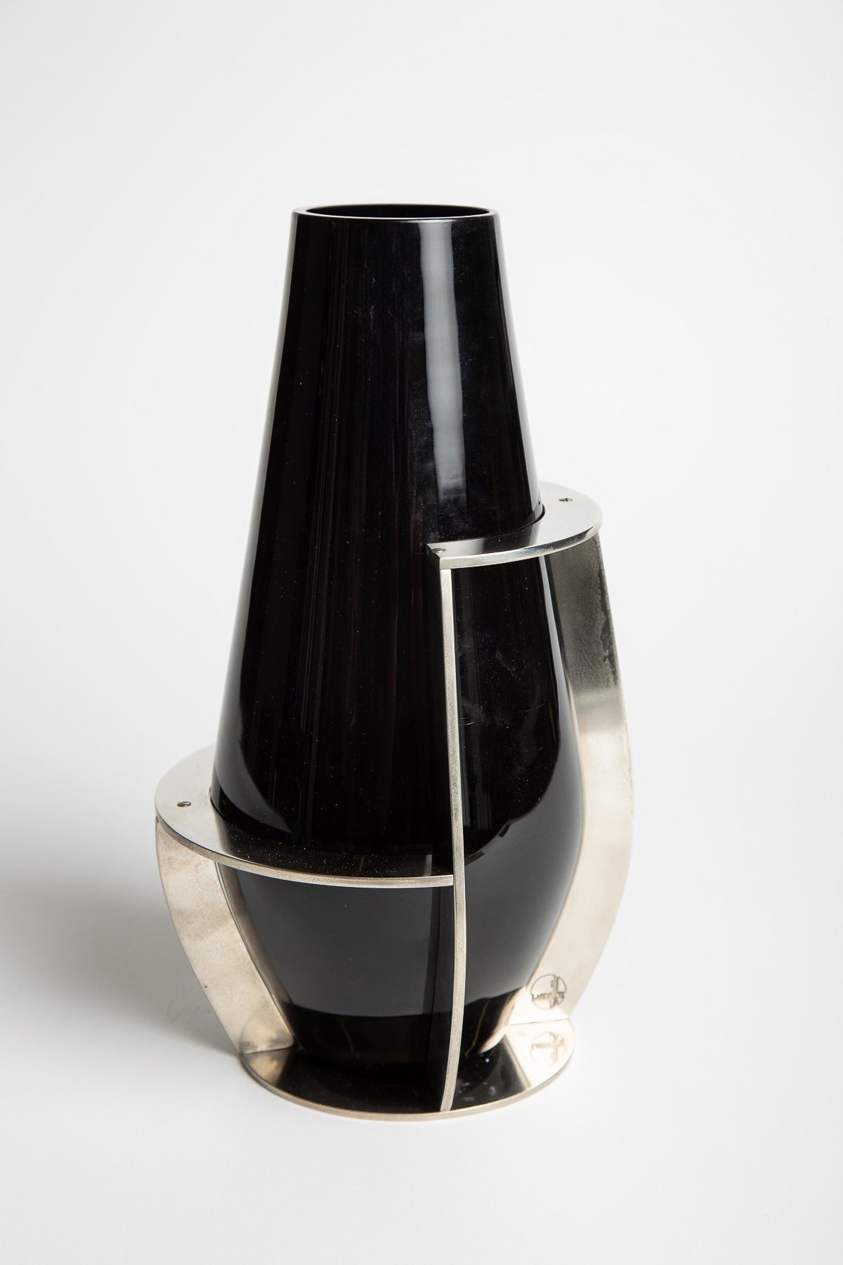 JEAN BORIS-LACROIX | 1930's BLACK OPALINE VASE