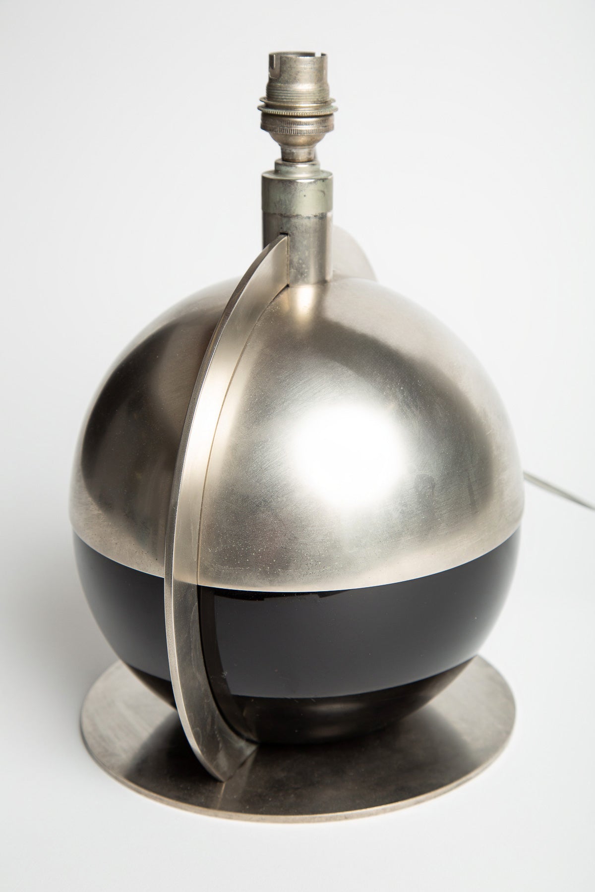 JEAN BORIS-LACROIX | 1930's BLACK OPALINE TABLE LAMP