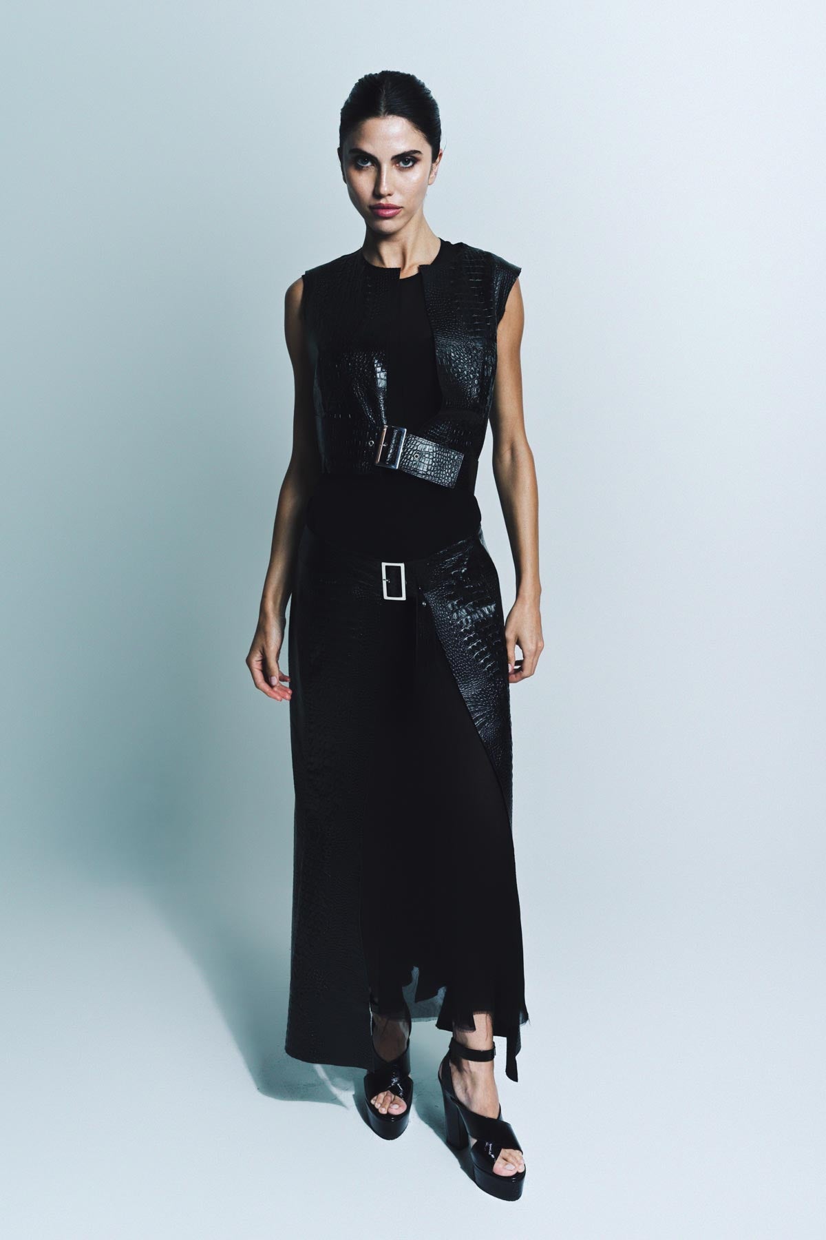 JUNYA WATANABE | FAUX LEATHER RESIN DRESS - MAXFIELD LA