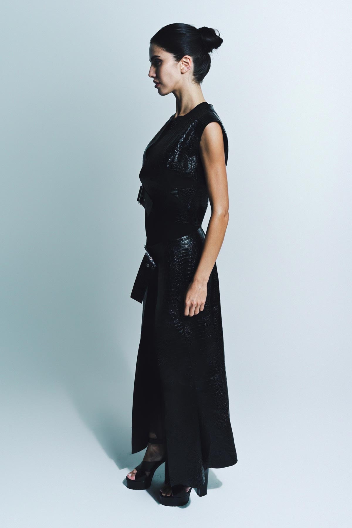 JUNYA WATANABE | FAUX LEATHER RESIN DRESS - MAXFIELD LA