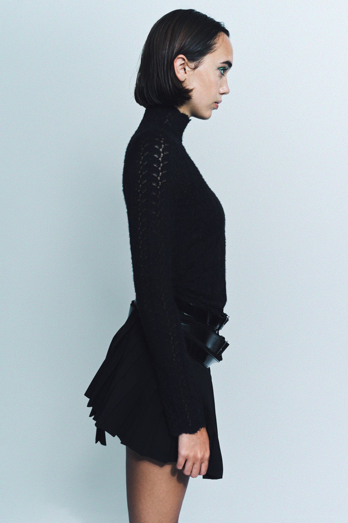 JUNYA WATANABE | BELTED PLEATED MINI SKIRT - MAXFIELD LA