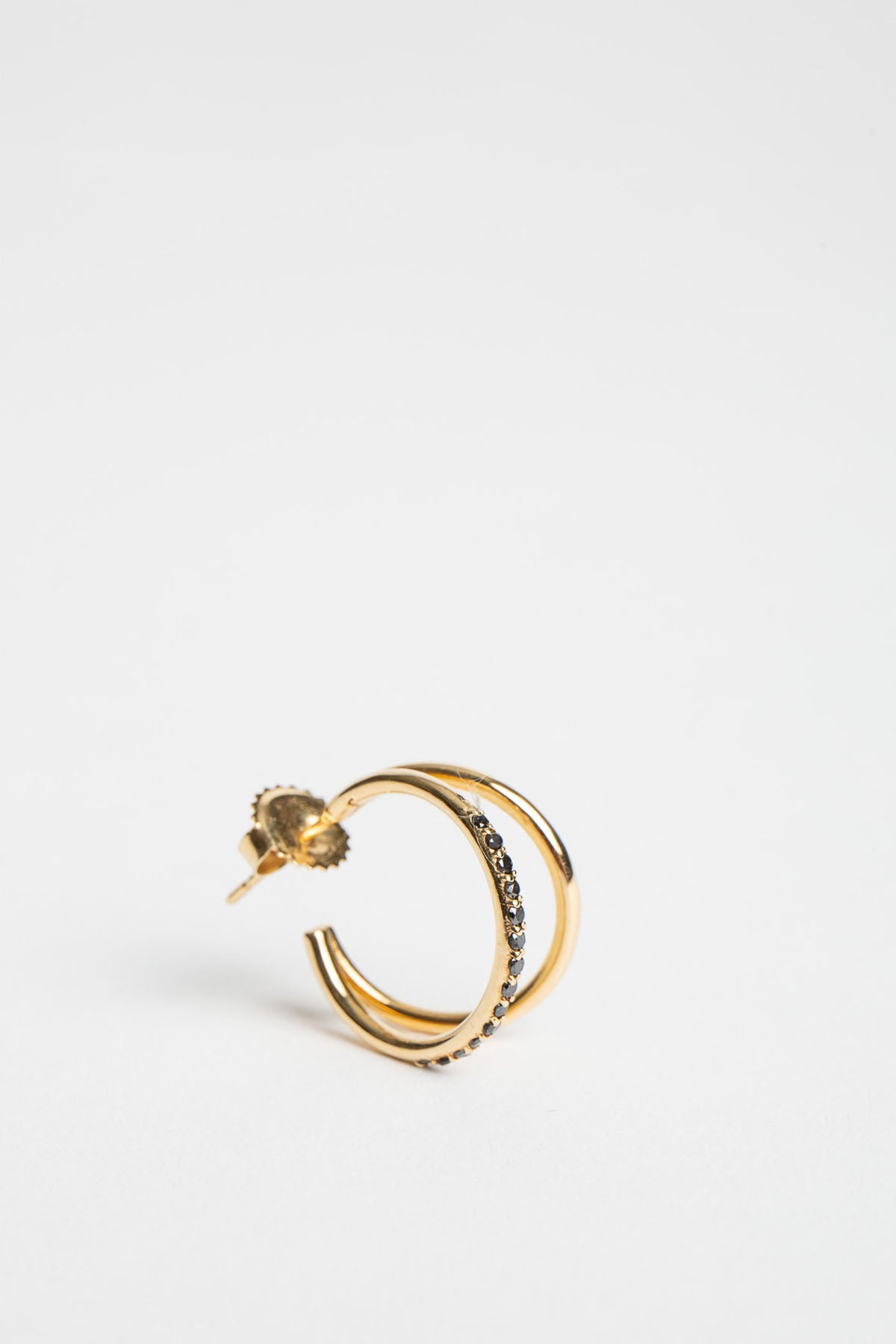 Joanne Fiske | Black Diamond Double Hoop Earring