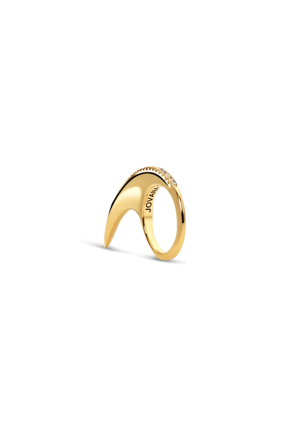 JOVANA DJURIC | MEDIUM YELLOW GOLD DIAMOND SLICE RING - MAXFIELD LA