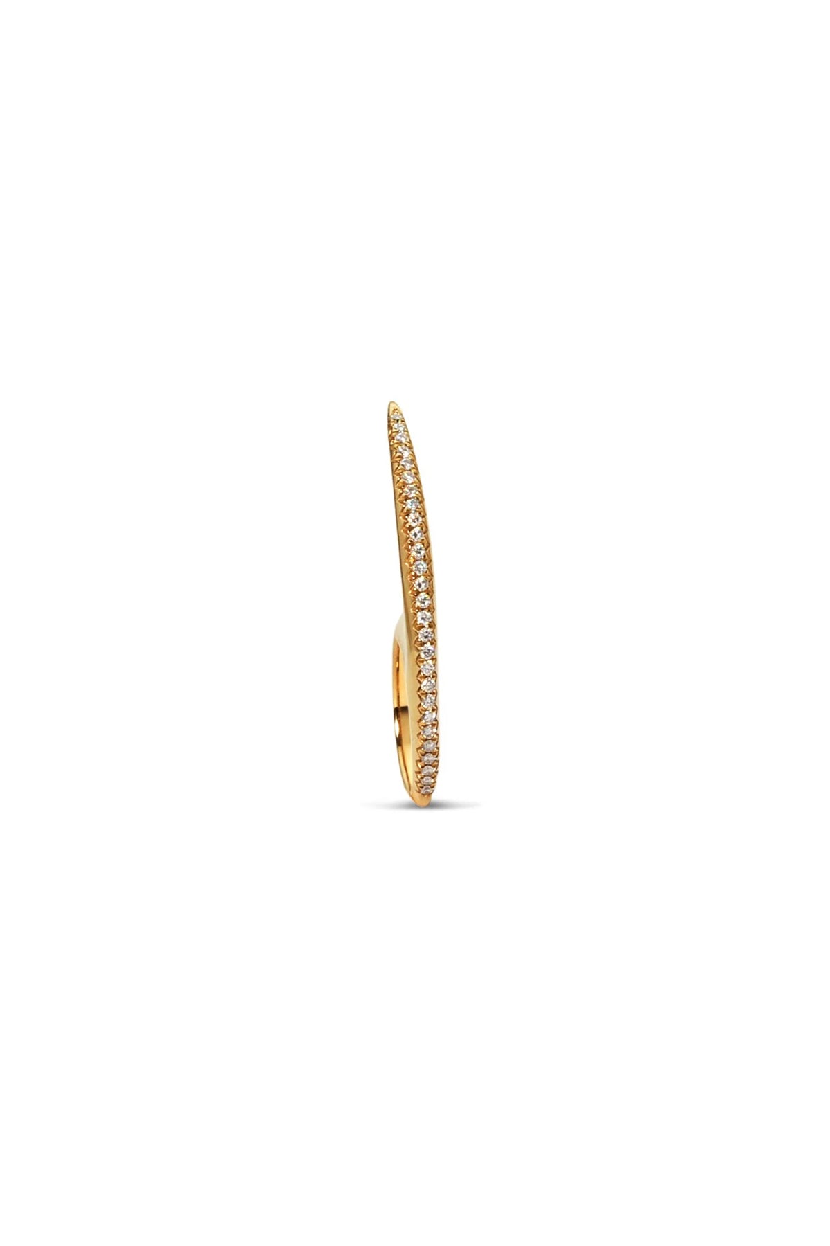 JOVANA DJURIC | MEDIUM YELLOW GOLD DIAMOND SLICE RING - MAXFIELD LA