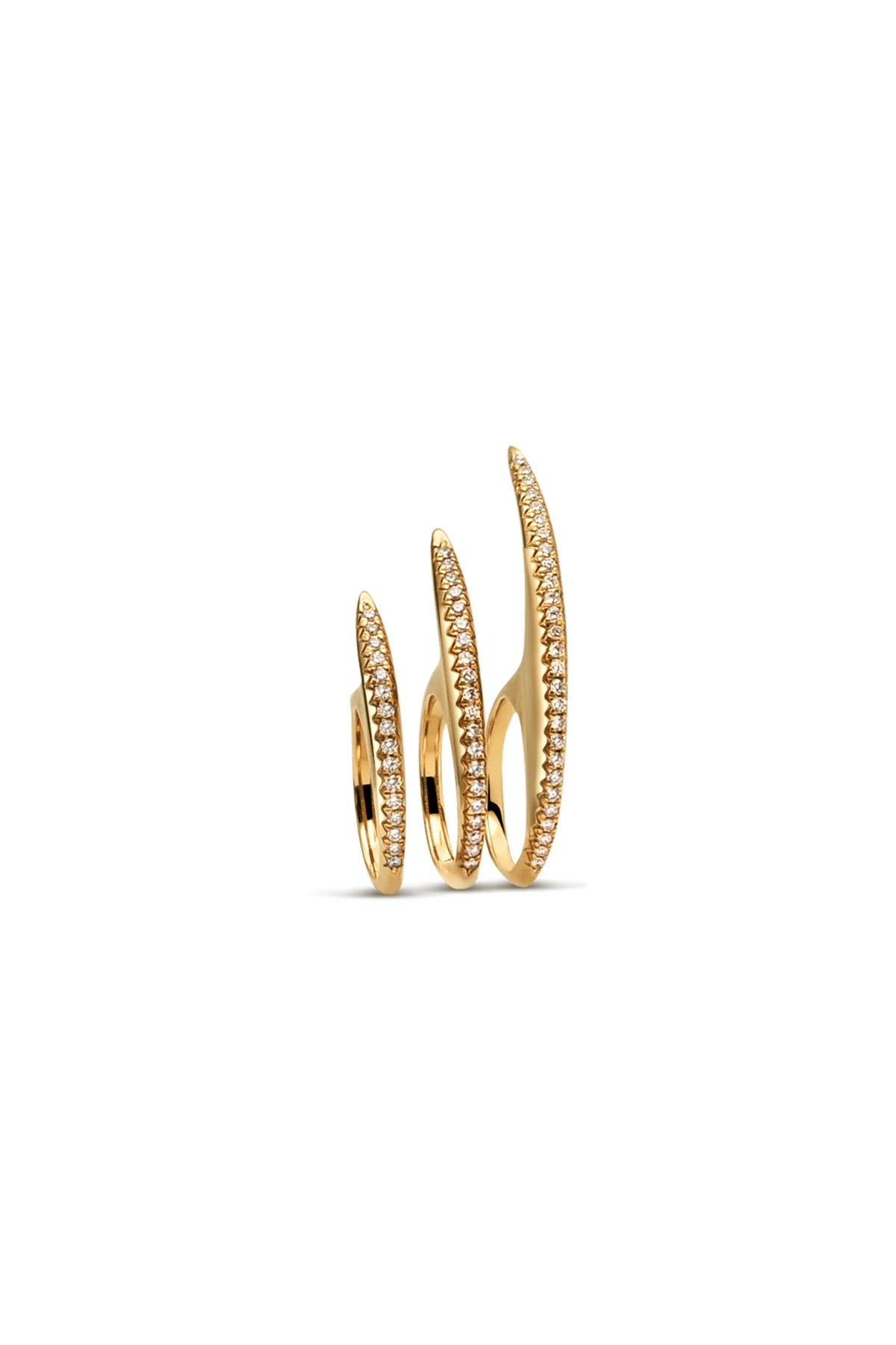 JOVANA DJURIC | MEDIUM YELLOW GOLD DIAMOND SLICE RING - MAXFIELD LA