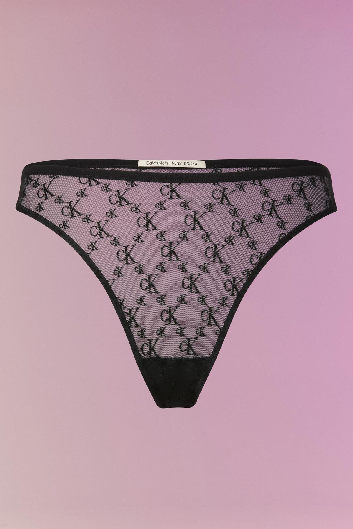 NENSI DOJAKA | MINIMALIST MICRO FLOCKED HIGH-WAIST TANGA - MAXFIELD LA