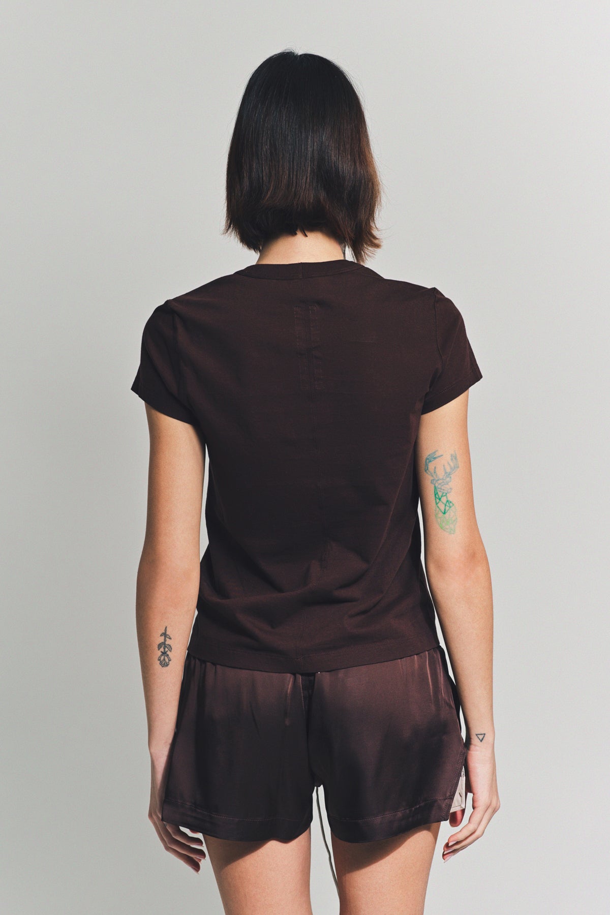 RICK OWENS | CROP LEVEL SHORT SLEEVE TEE
