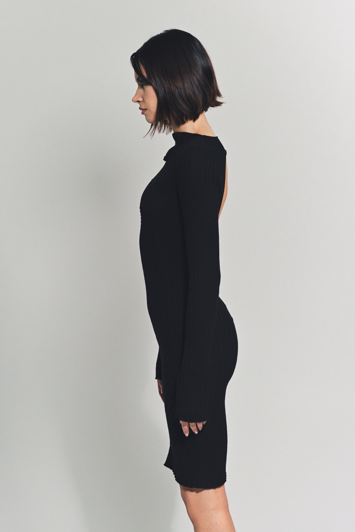 RICK OWENS | KNIT LONG SLEEVE AL DRESS