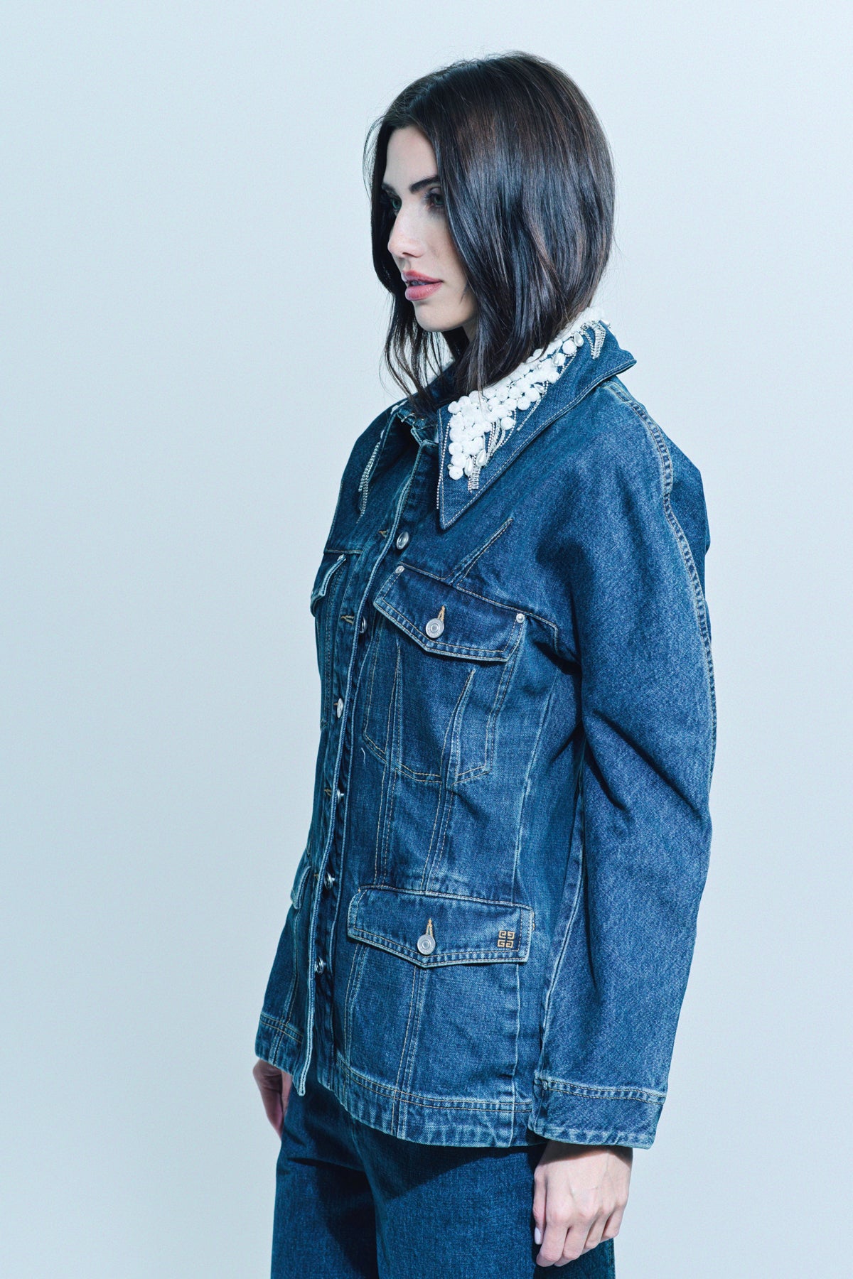 GIVENCHY | EMBELLISHED DENIM JACKET - MAXFIELD LA