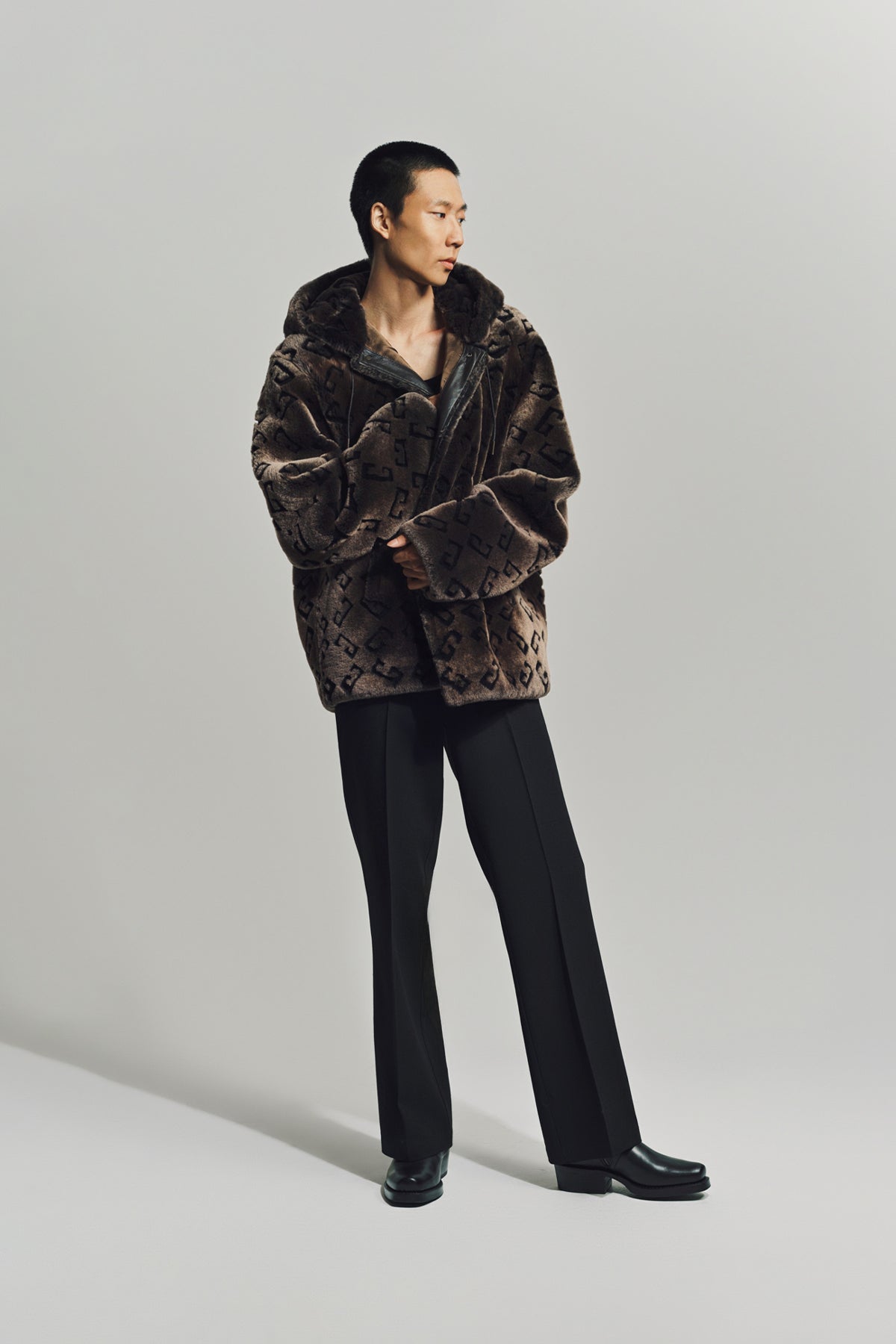 GIVENCHY | JACKET IN SHEARLING WITH MONOGRAM 72