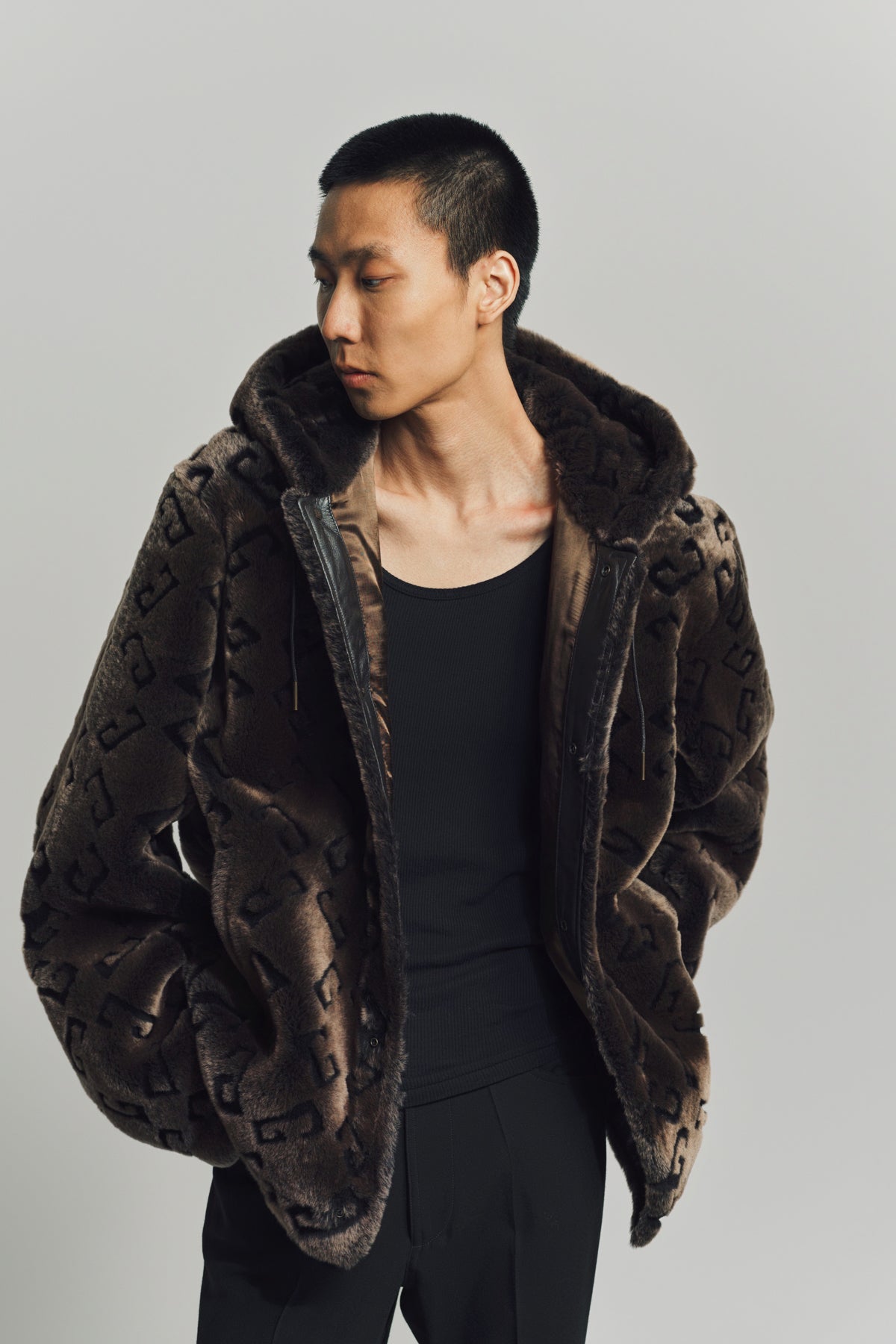 GIVENCHY | JACKET IN SHEARLING WITH MONOGRAM 72
