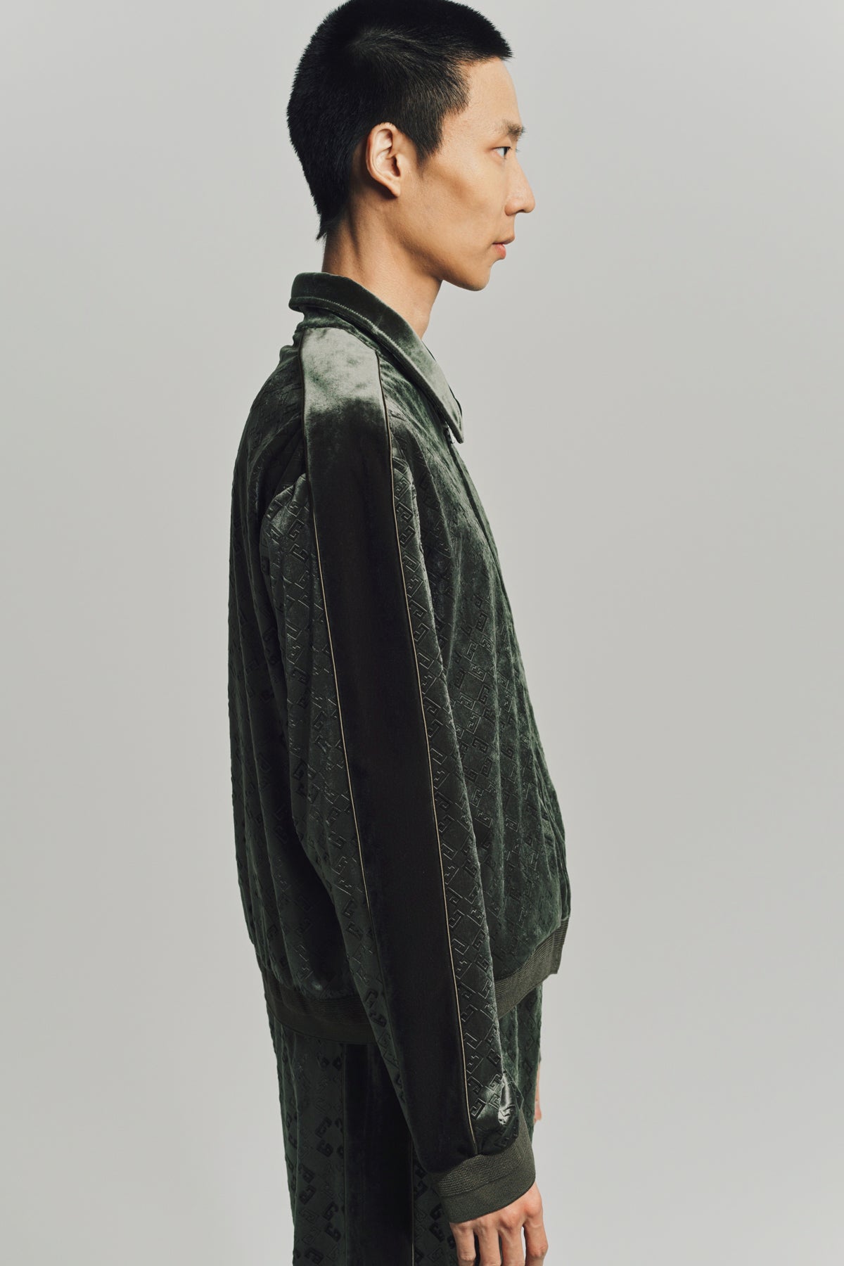 GIVENCHY | TRACKSUIT JACKET IN MONOGRAM 72 VELVET