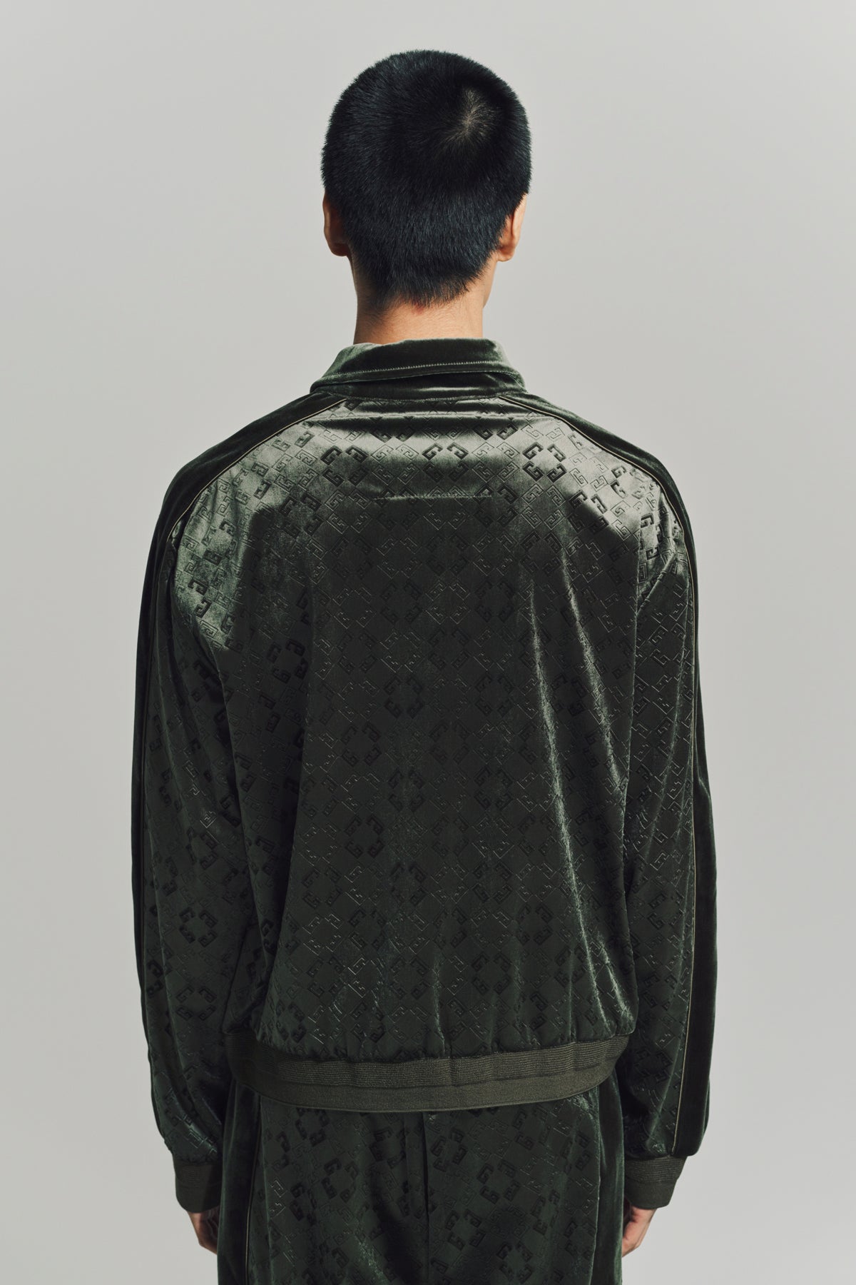 GIVENCHY | TRACKSUIT JACKET IN MONOGRAM 72 VELVET