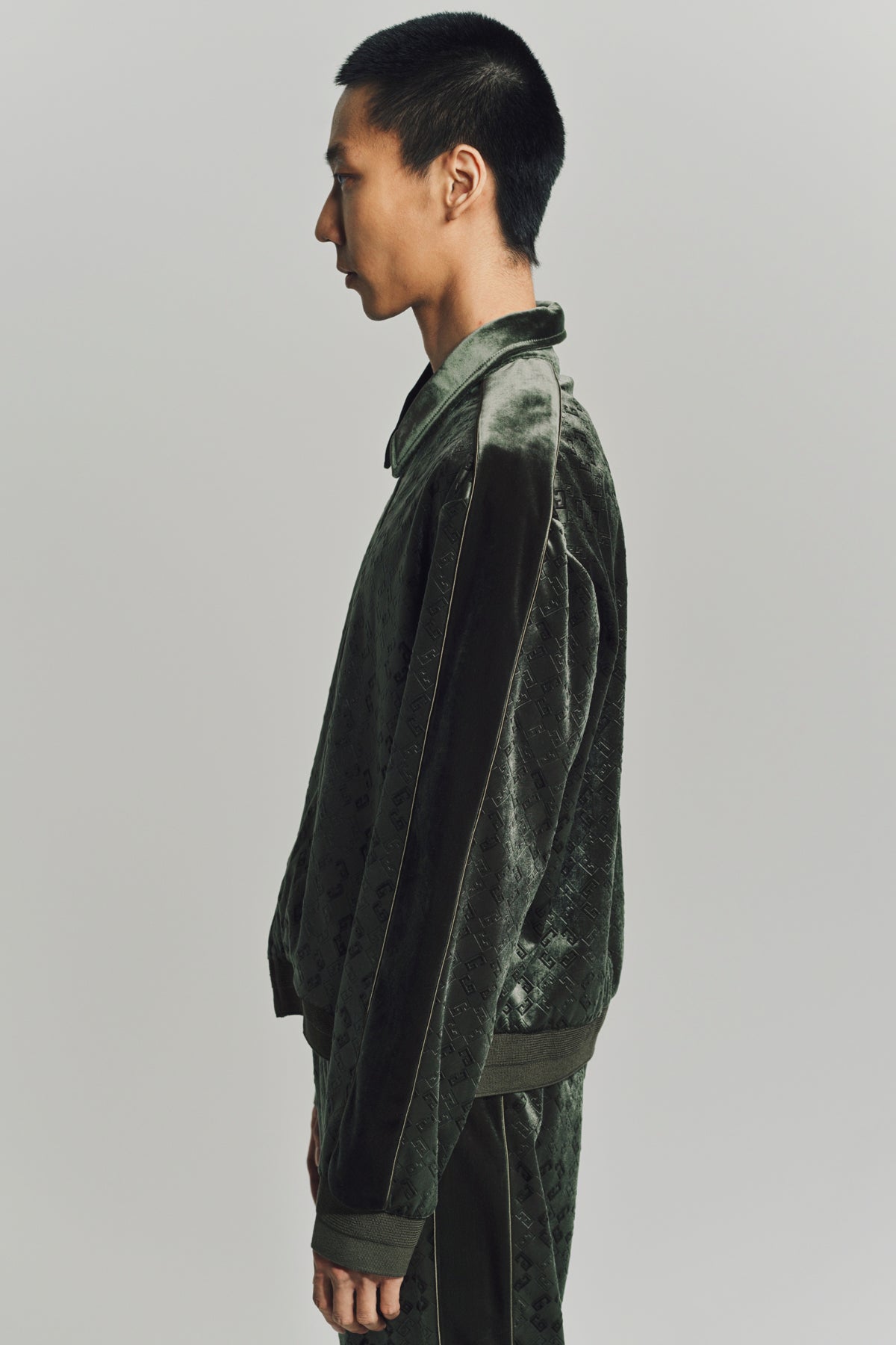 GIVENCHY | TRACKSUIT JACKET IN MONOGRAM 72 VELVET