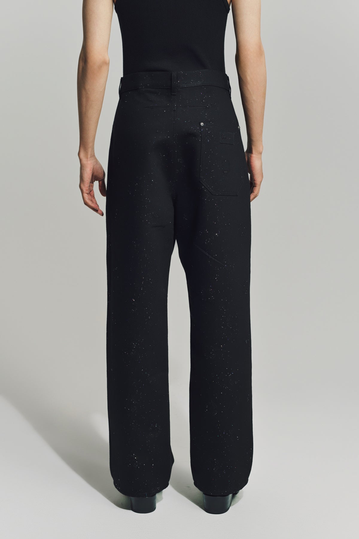 GIVENCHY | LOOSE FIT JEANS IN MONOGRAM 72 DENIM WITH SEQUINS