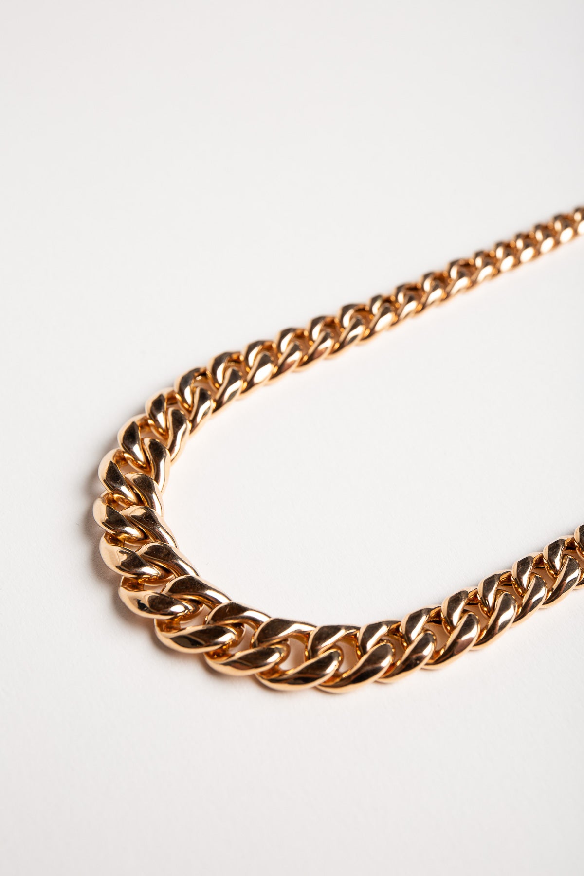 FRENCH | VINTAGE 18K PINK GOLD LINK NECKLACE