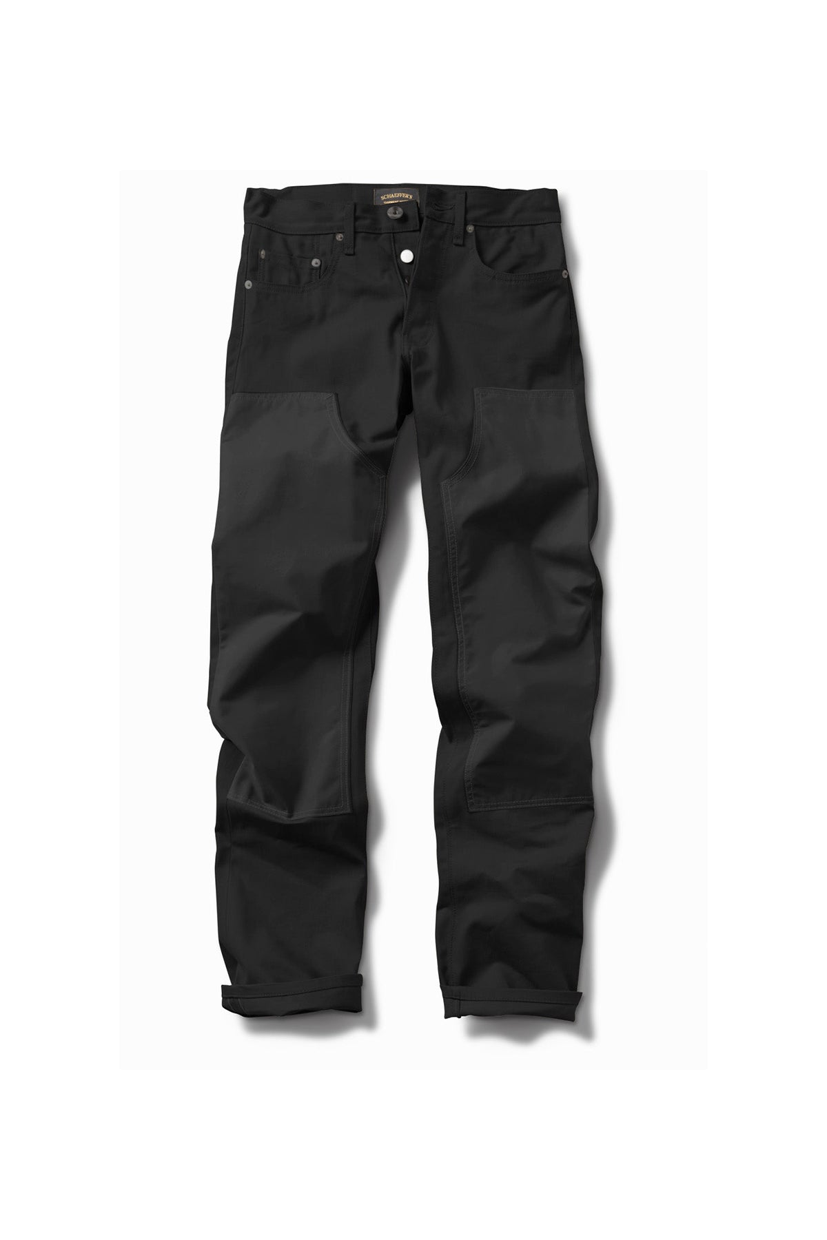 SCHAEFFER'S GARMENT HOTEL | BLACK JAPANESE STRETCH DOUBLE FRONT - 103 TALL RISE JEANS - MAXFIELD LA