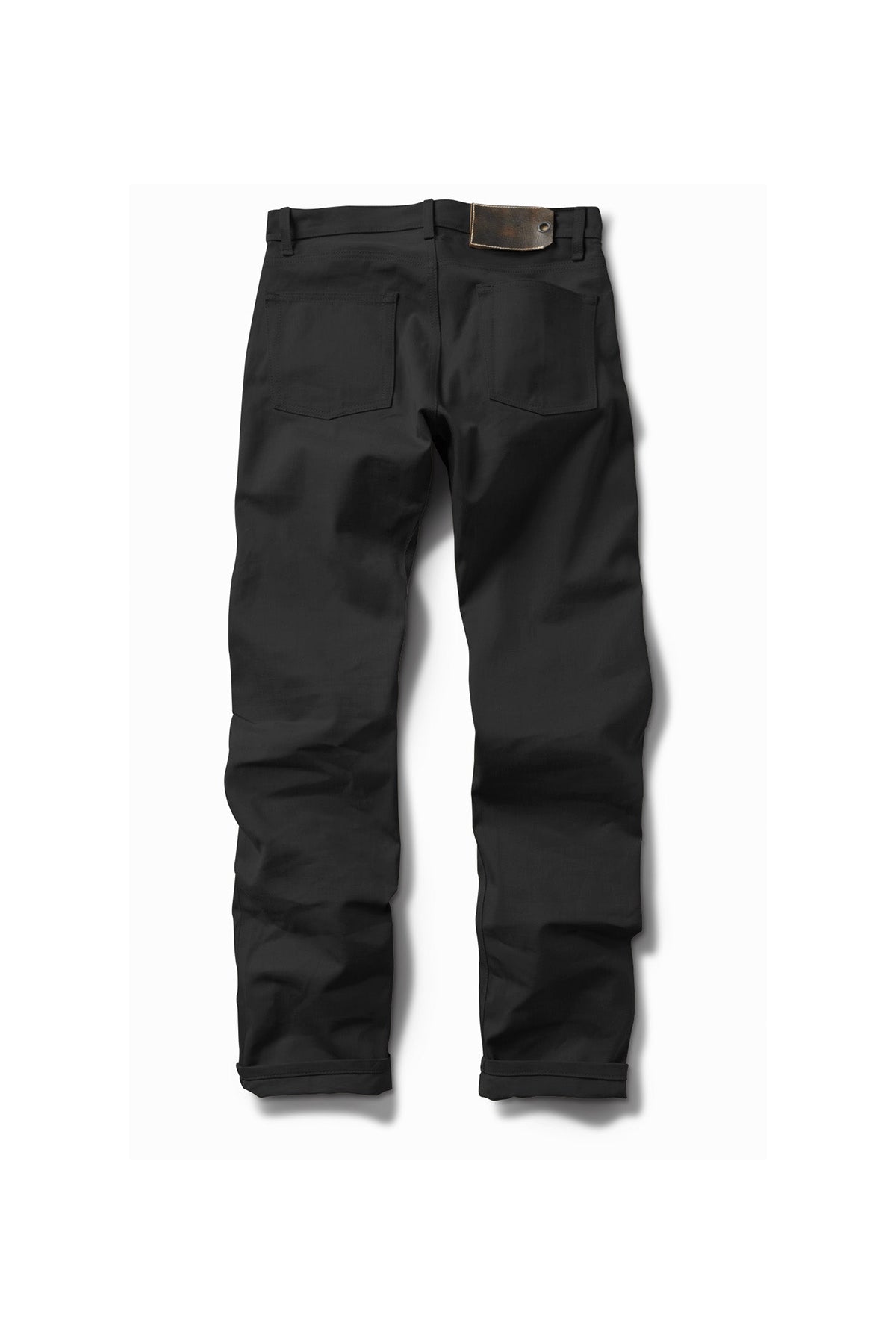 SCHAEFFER'S GARMENT HOTEL | BLACK JAPANESE STRETCH DOUBLE FRONT - 103 TALL RISE JEANS - MAXFIELD LA