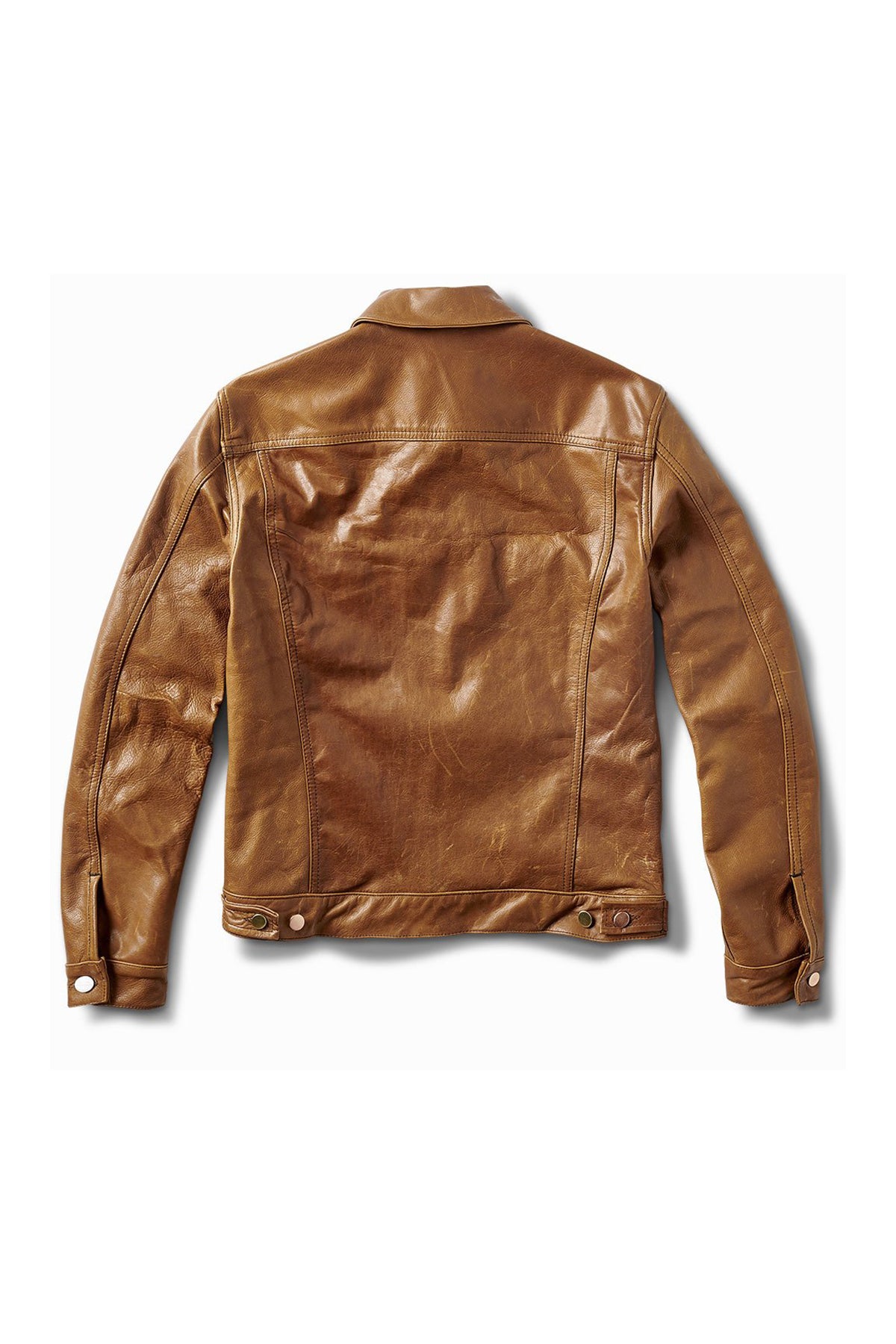 SCHAEFFER'S GARMENT HOTEL | AGED ITALIAN HANDMADE LEATHER TRUCKER JACKET - MAXFIELD LA