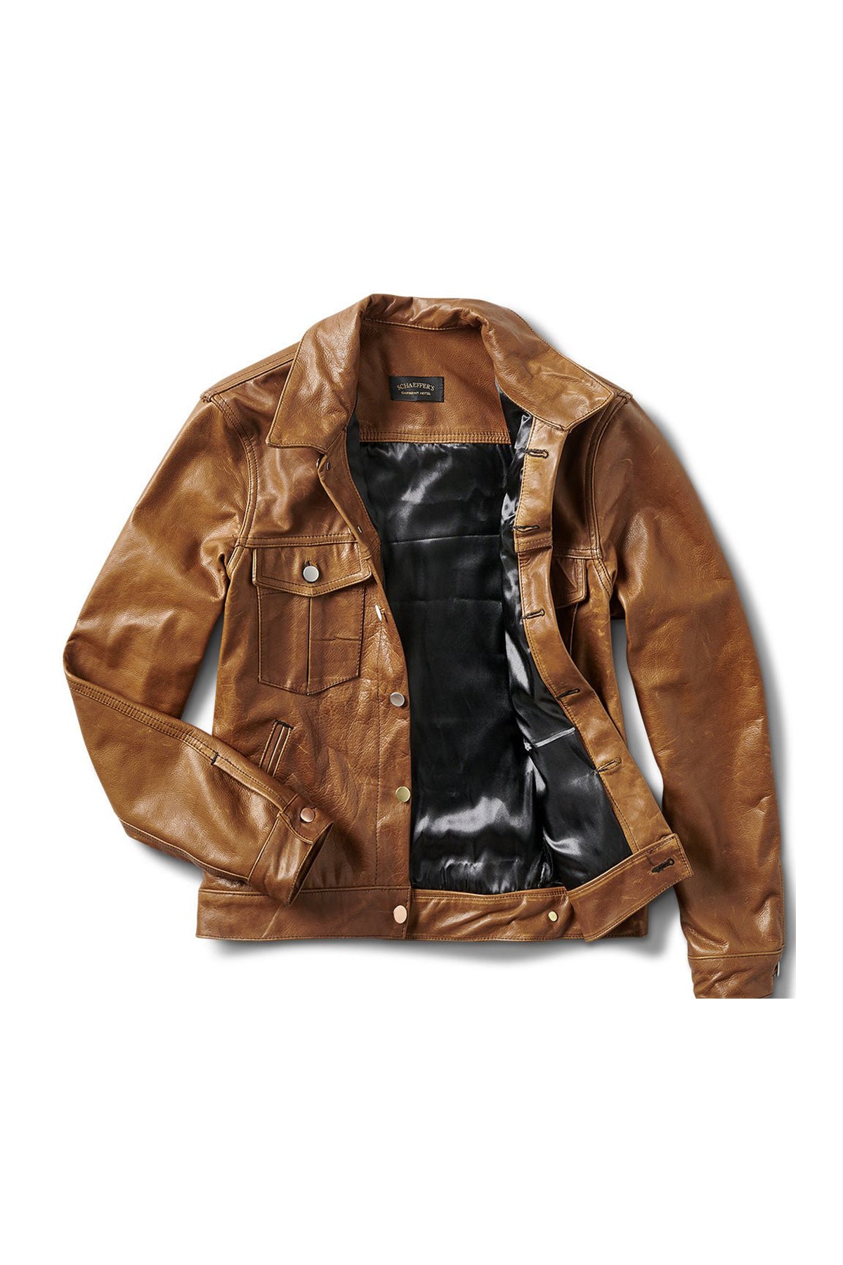SCHAEFFER'S GARMENT HOTEL | AGED ITALIAN HANDMADE LEATHER TRUCKER JACKET - MAXFIELD LA