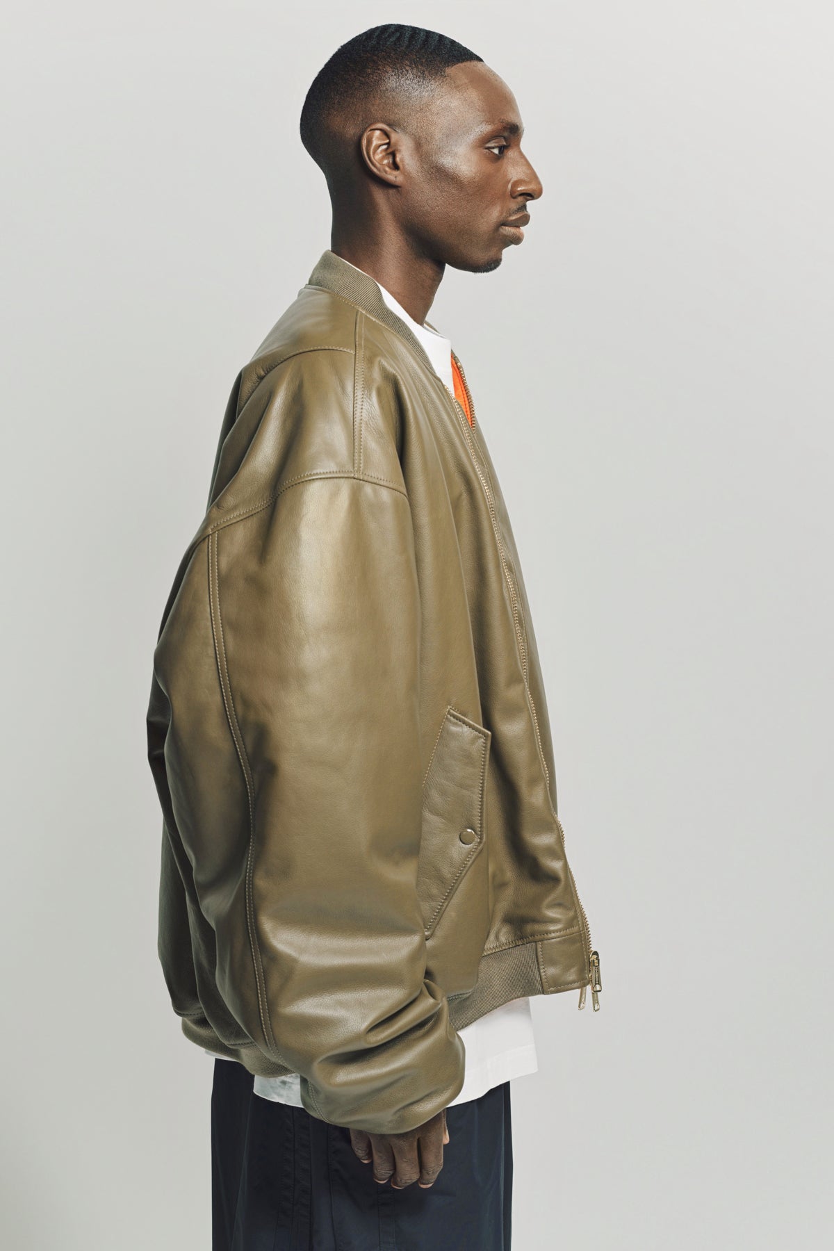 VETEMENTS | OVERSIZE LEATHER BOMBER JACKET
