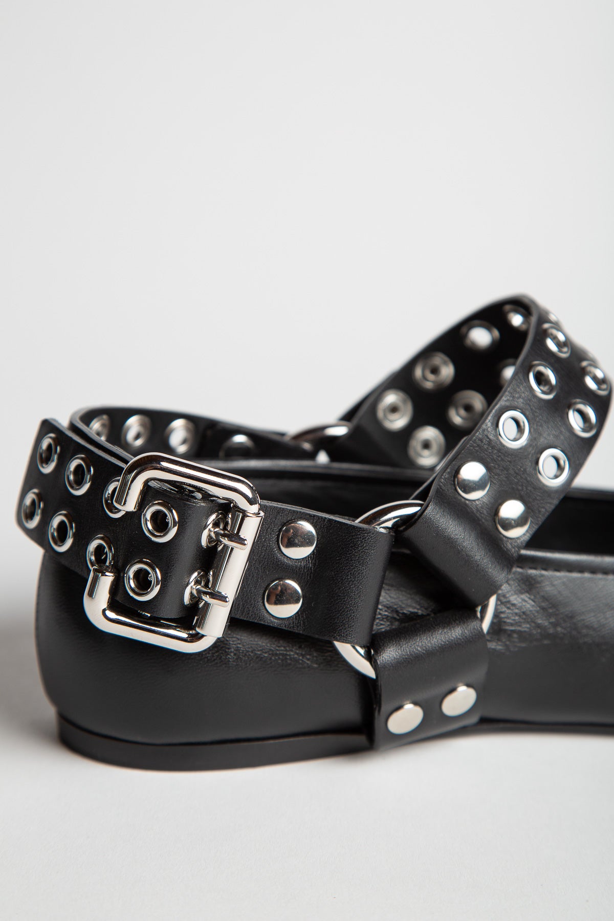 ALAÏA | SQUARE BIKER BALLET FLATS