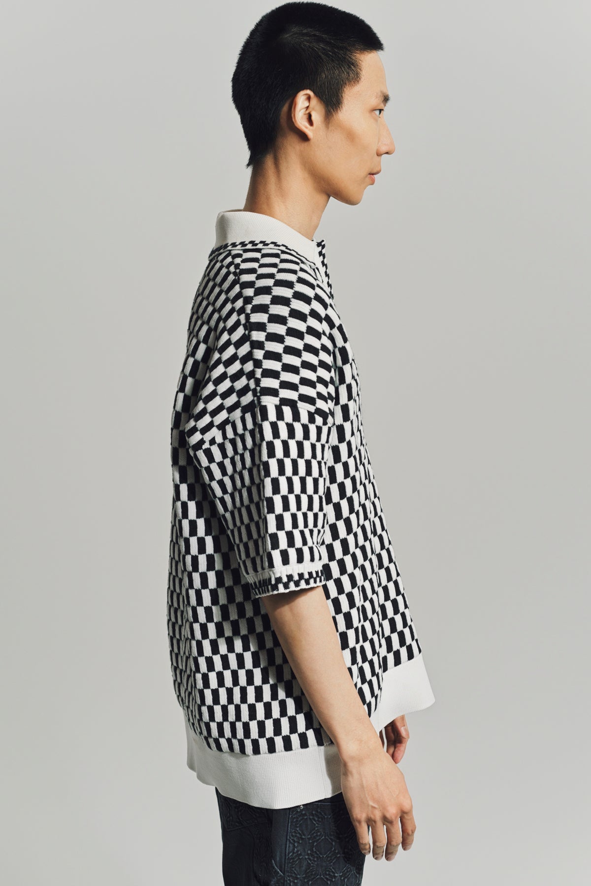 AMIRI | CHECKERED OVERSIZED POLO - MAXFIELD LA
