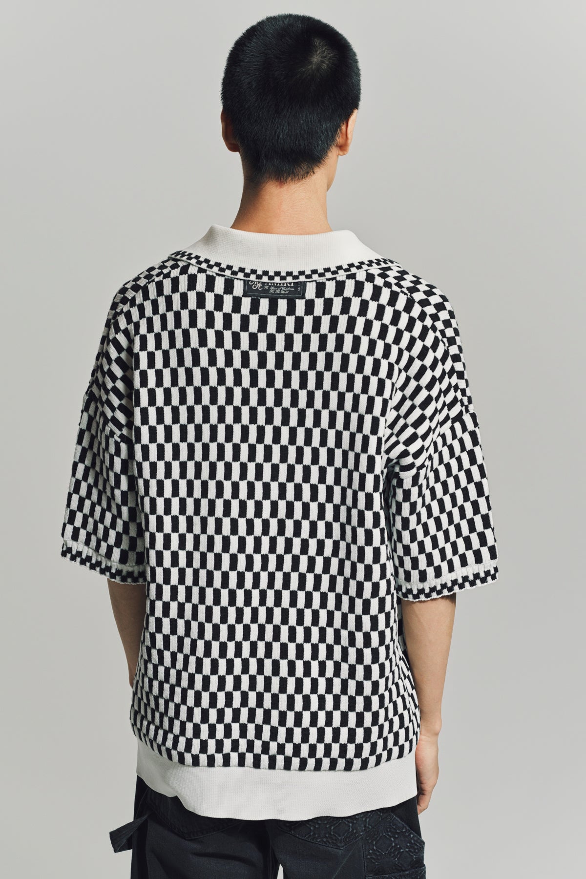 AMIRI | CHECKERED OVERSIZED POLO - MAXFIELD LA