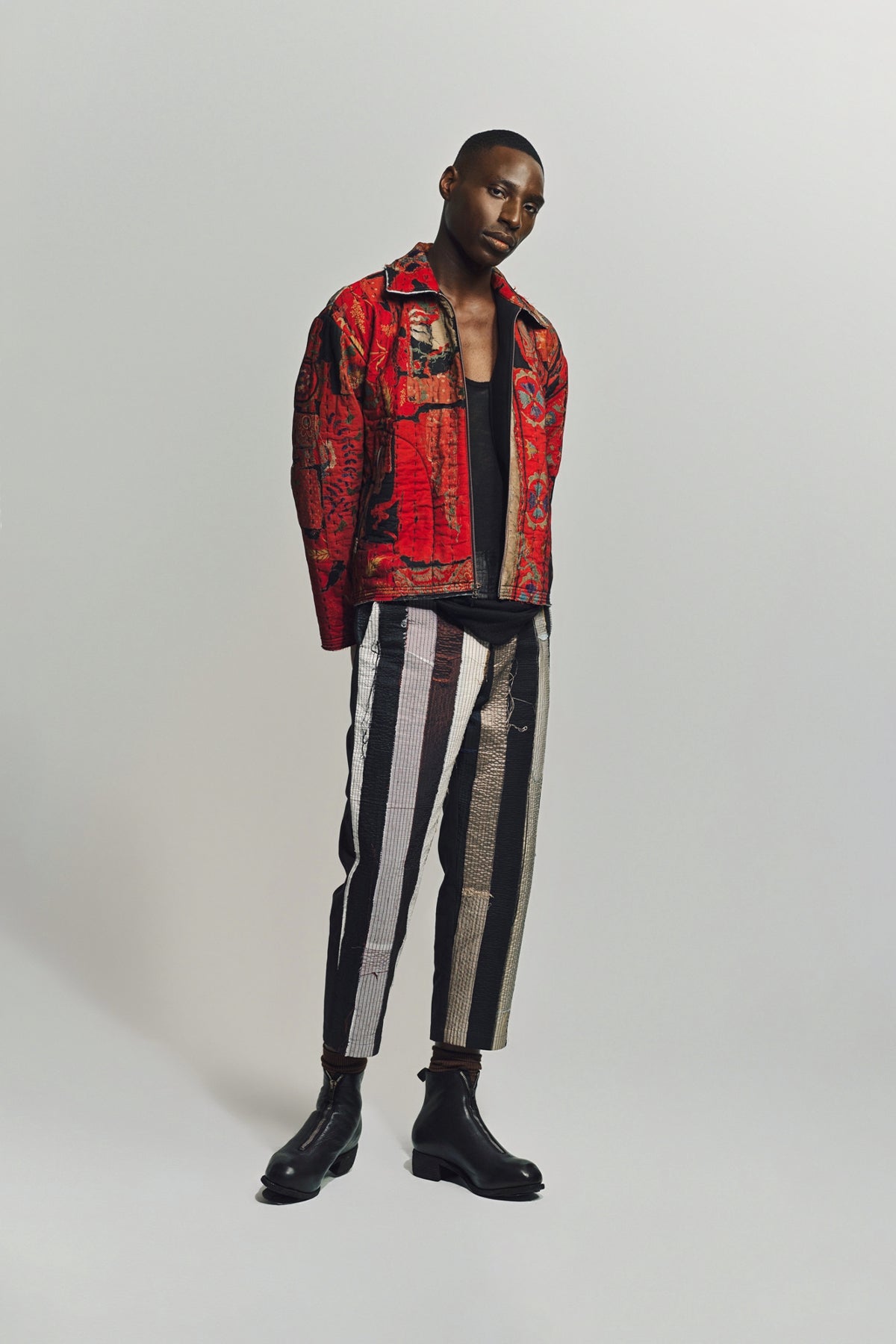 AUBERO | OFF-CUTS STRIPE PANTS