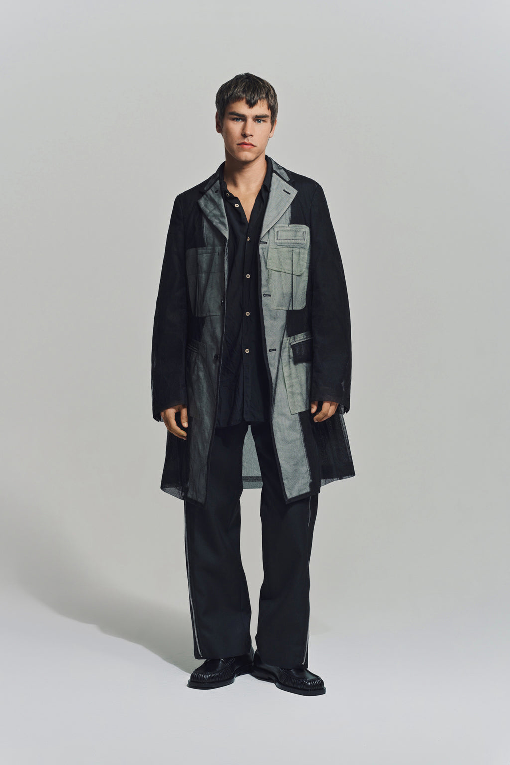 COMME DES GARCONS HOMME PLUS | NYLON TULLE BLAZER COAT