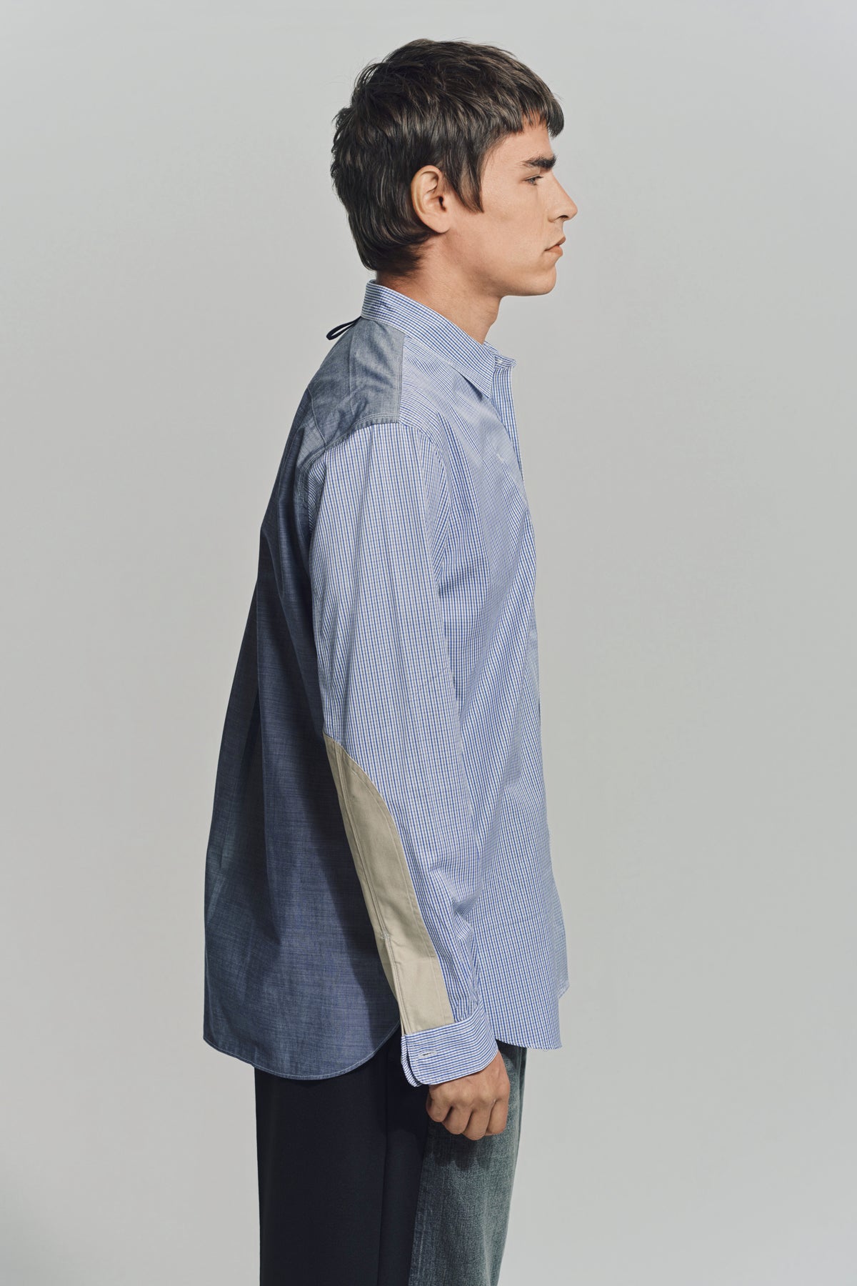 JUNYA WATANABE | CHECK CHAMBRAY LONG SLEEVE SHIRT