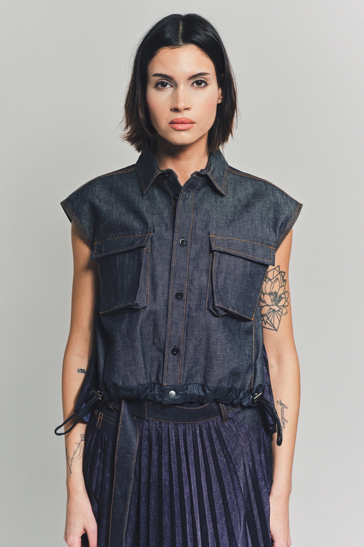 SACAI | DENIM MIX SHIRT