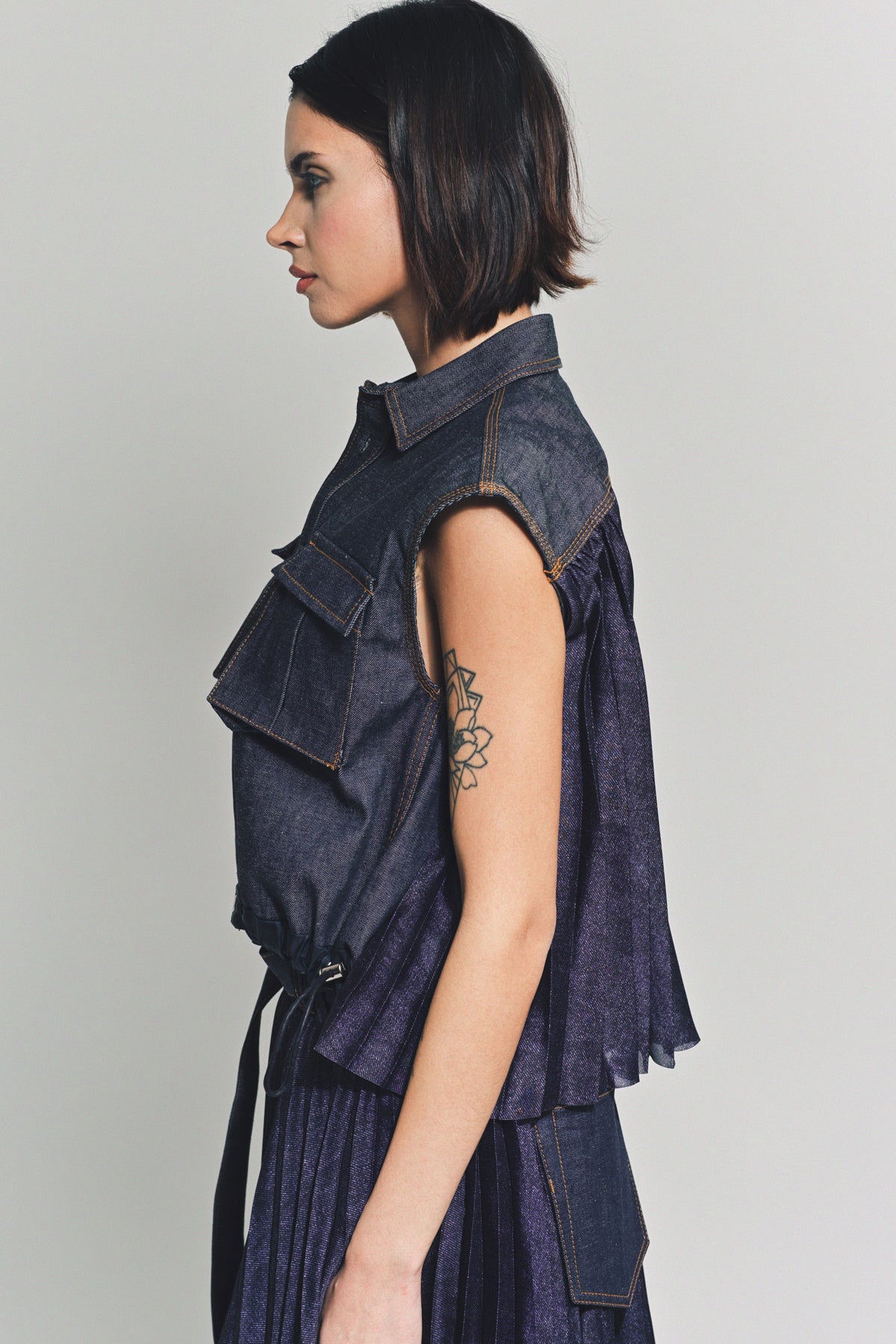 SACAI | DENIM MIX SHIRT