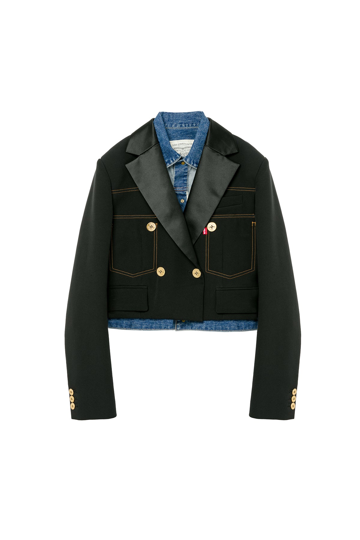 SACAI | LEVI'S® X SACAI WOMEN'S DENIM X MATELASSE TWILL JACKET - MAXFIELD LA