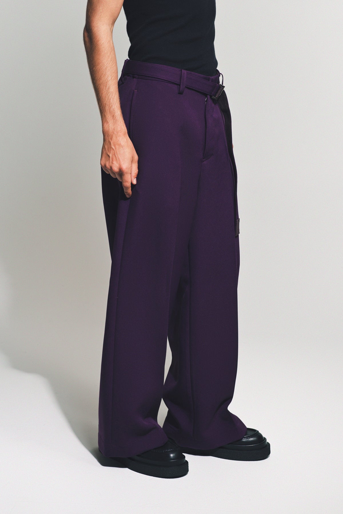 SACAI | MATELASSE TWILL PANTS