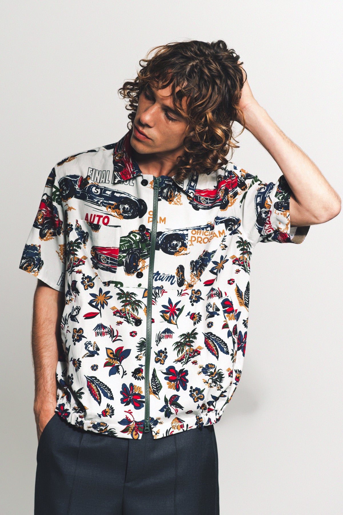 SACAI | CAR RACE SHORT SLEEVE SHIRT - MAXFIELD LA