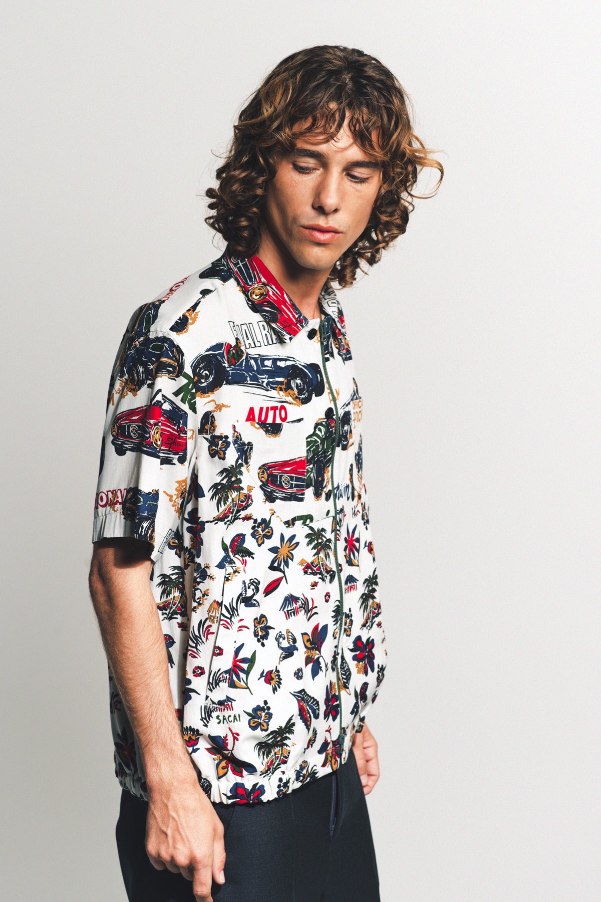 SACAI | CAR RACE SHORT SLEEVE SHIRT - MAXFIELD LA