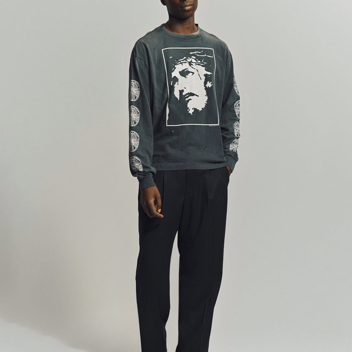SAINT MICHAEL | LOVE SAINT LONG SLEEVE T-SHIRT