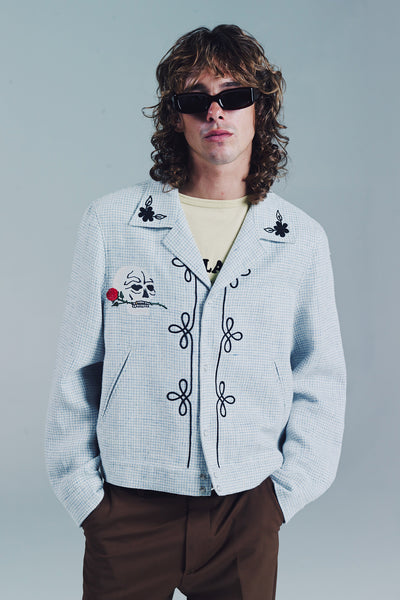 RR　deres double layered shirt jacket Double RL - Cotton Striped Schooner Shirt Jacket - Navy Multi