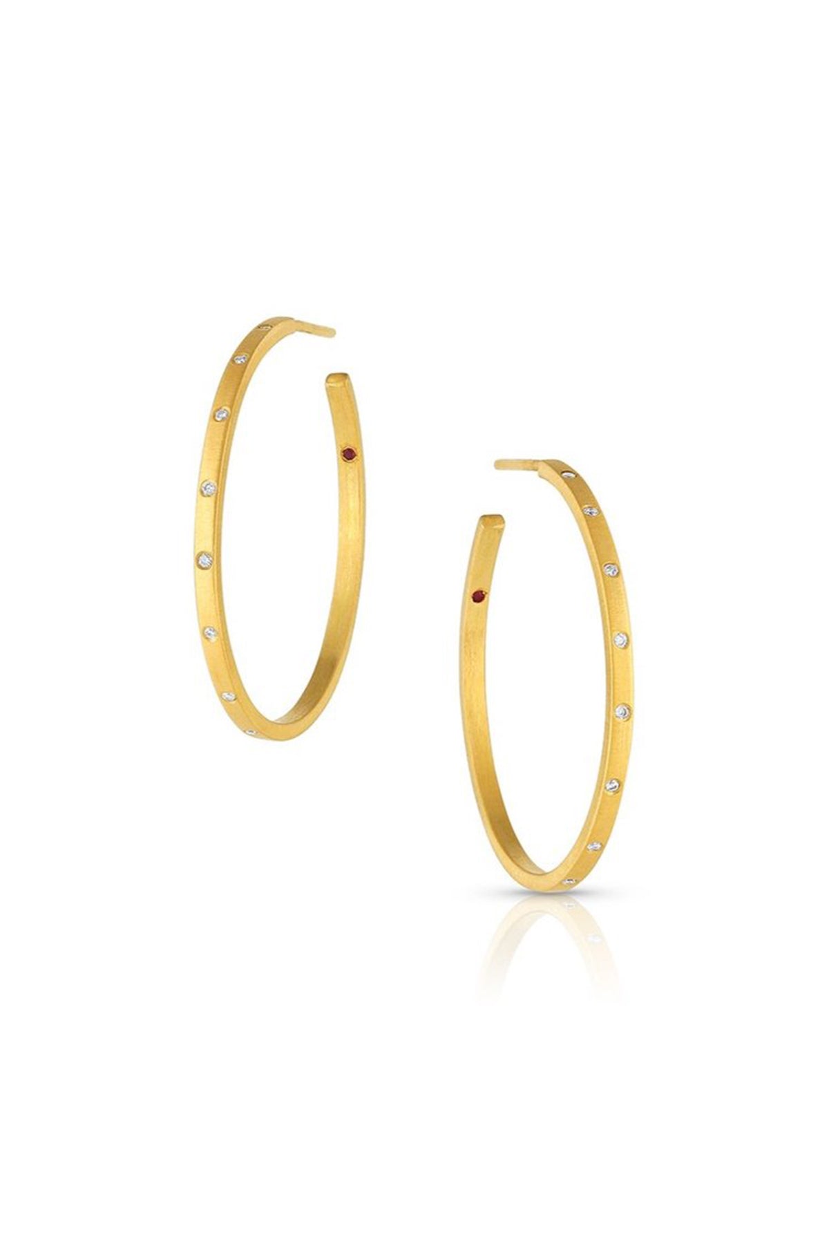 HERNSDORF | XL WHITE DIAMOND LOVE HOOPS - MAXFIELD LA