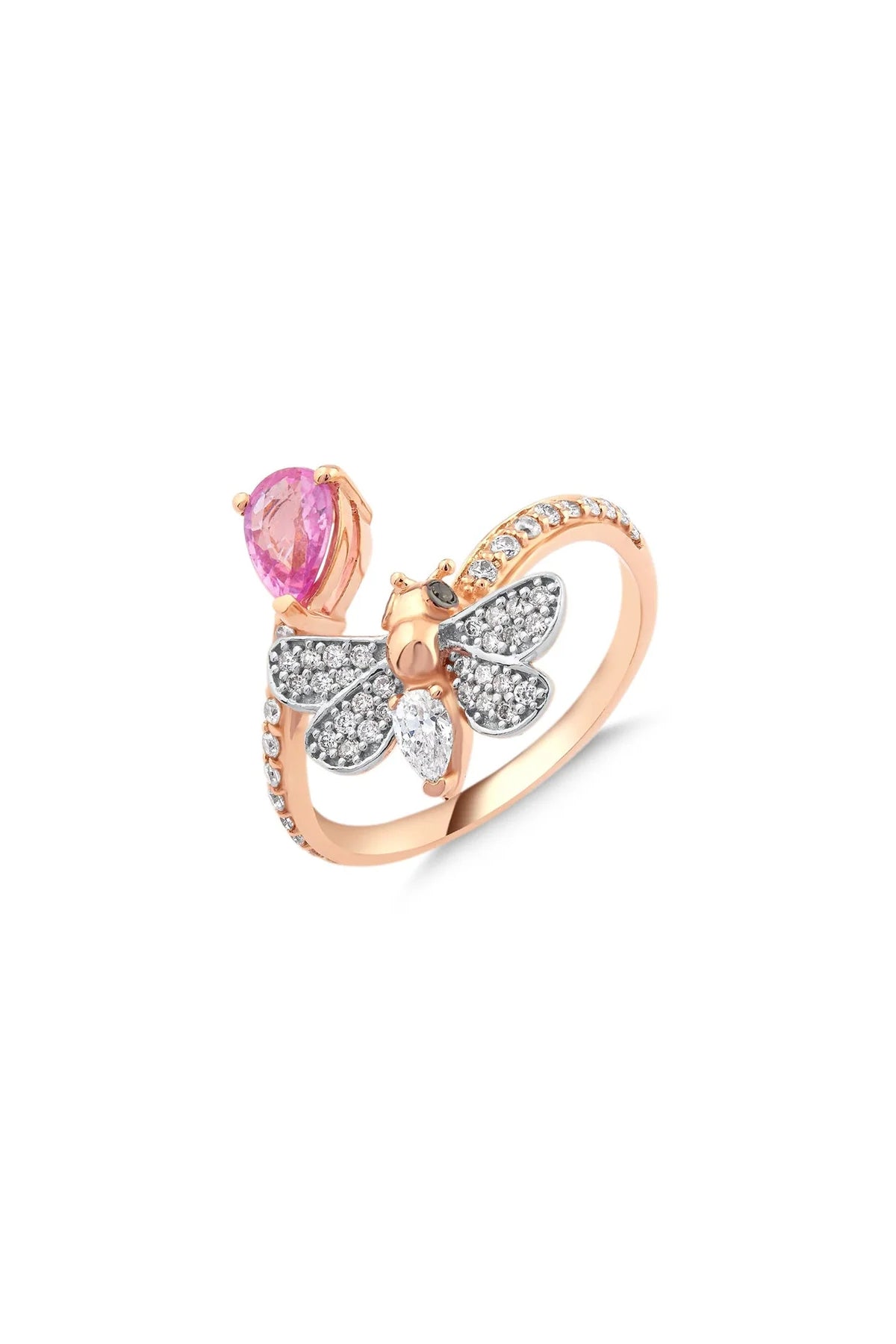 BEE GODDESS | QUEEN BEE MELISSA PINK SAPPHIRE RING - MAXFIELD LA
