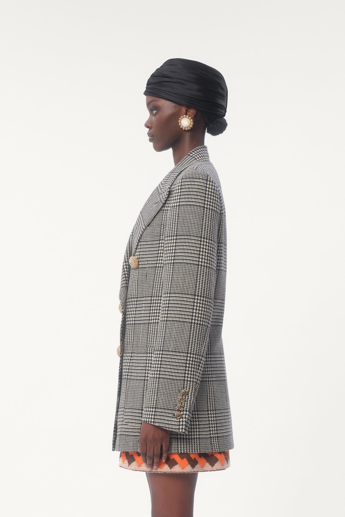 VALENTINO | HOUNDSTOOTH WOOL BLAZER JACKET - MAXFIELD LA