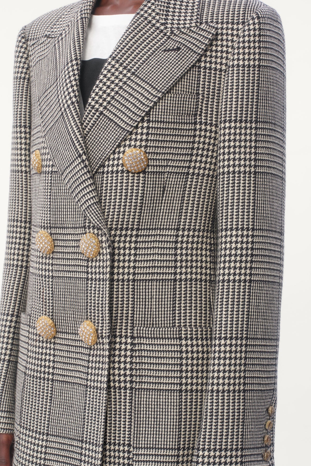 VALENTINO | HOUNDSTOOTH WOOL BLAZER JACKET - MAXFIELD LA